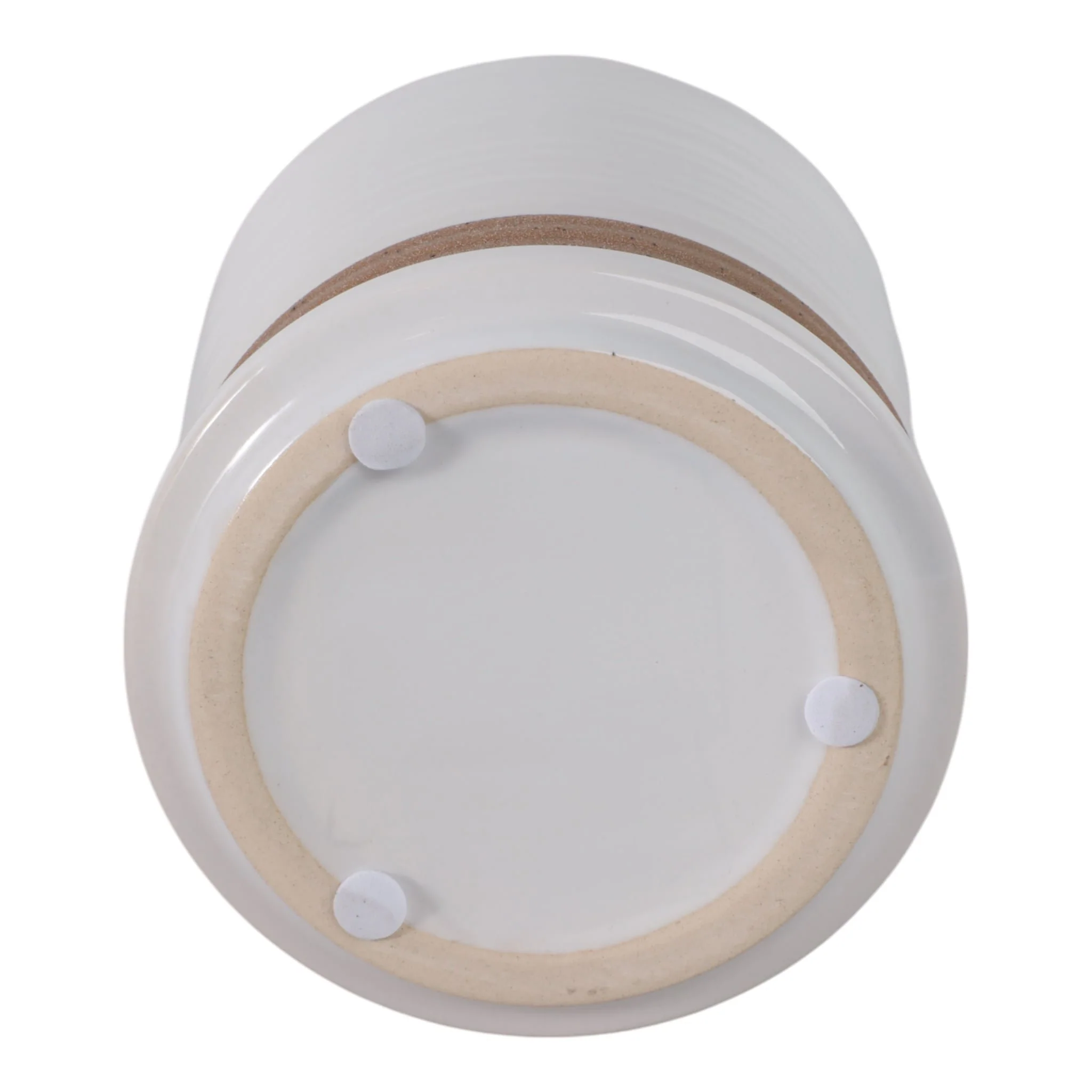 Ceramic 5" Planter W/ Saucer, White - Image 7