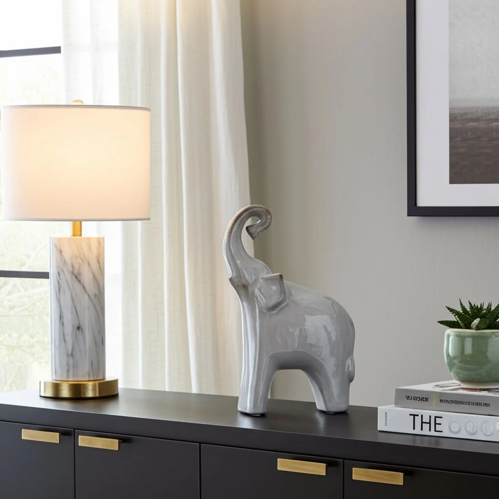 Ceramic 6x11"  Elephant, Cream - Image 9
