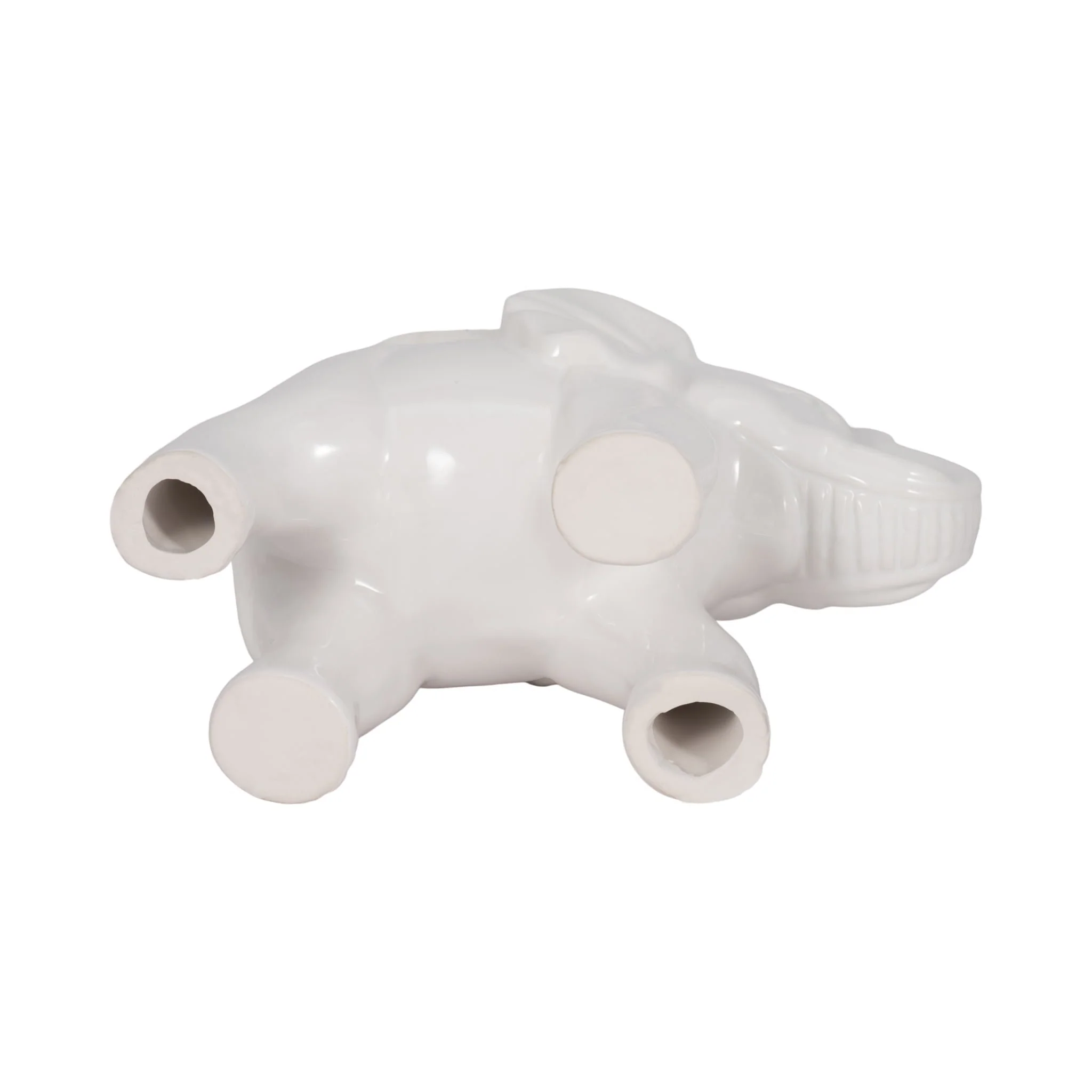 Ceramic 7" Elephant Angel Figurine, White - Image 7