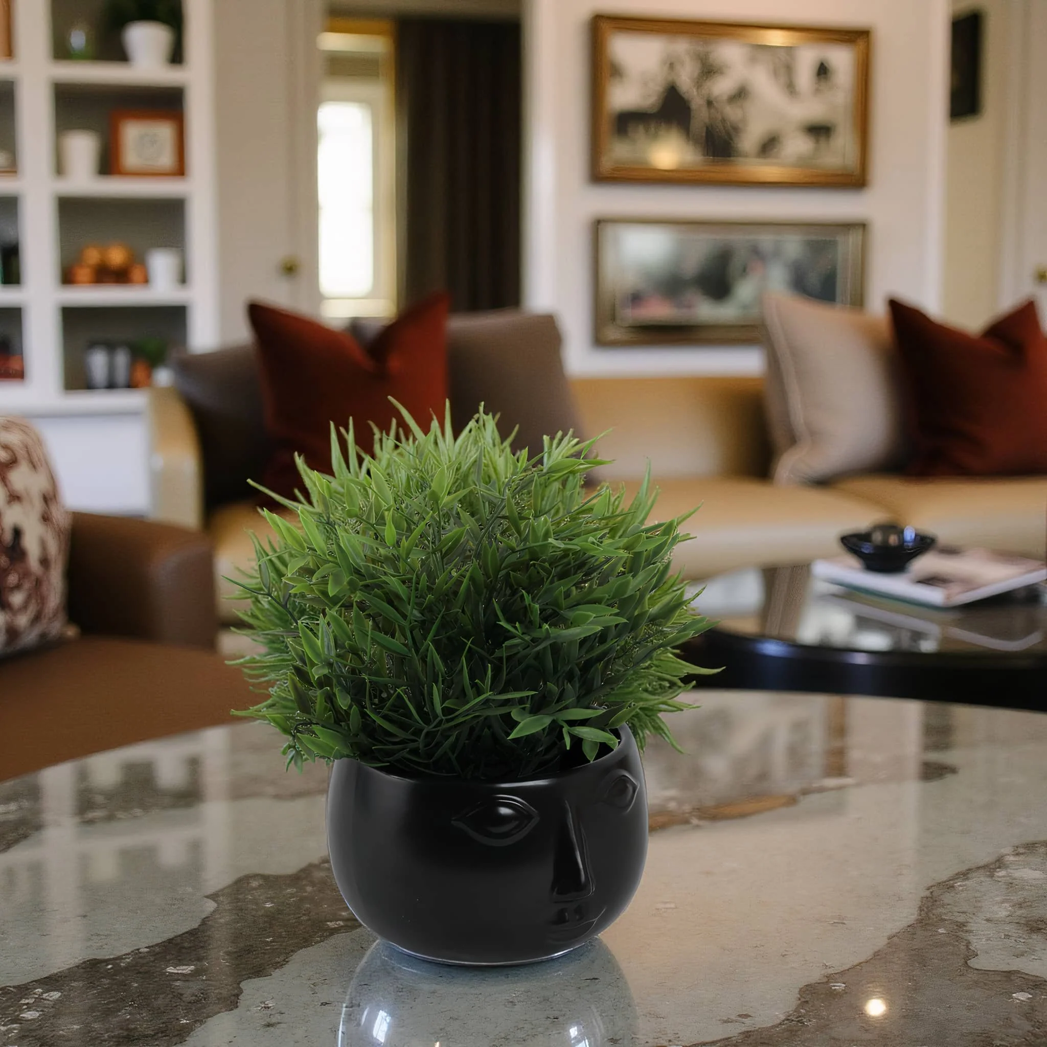 Ceramic 7" Face Planter, Matte Black - Image 11