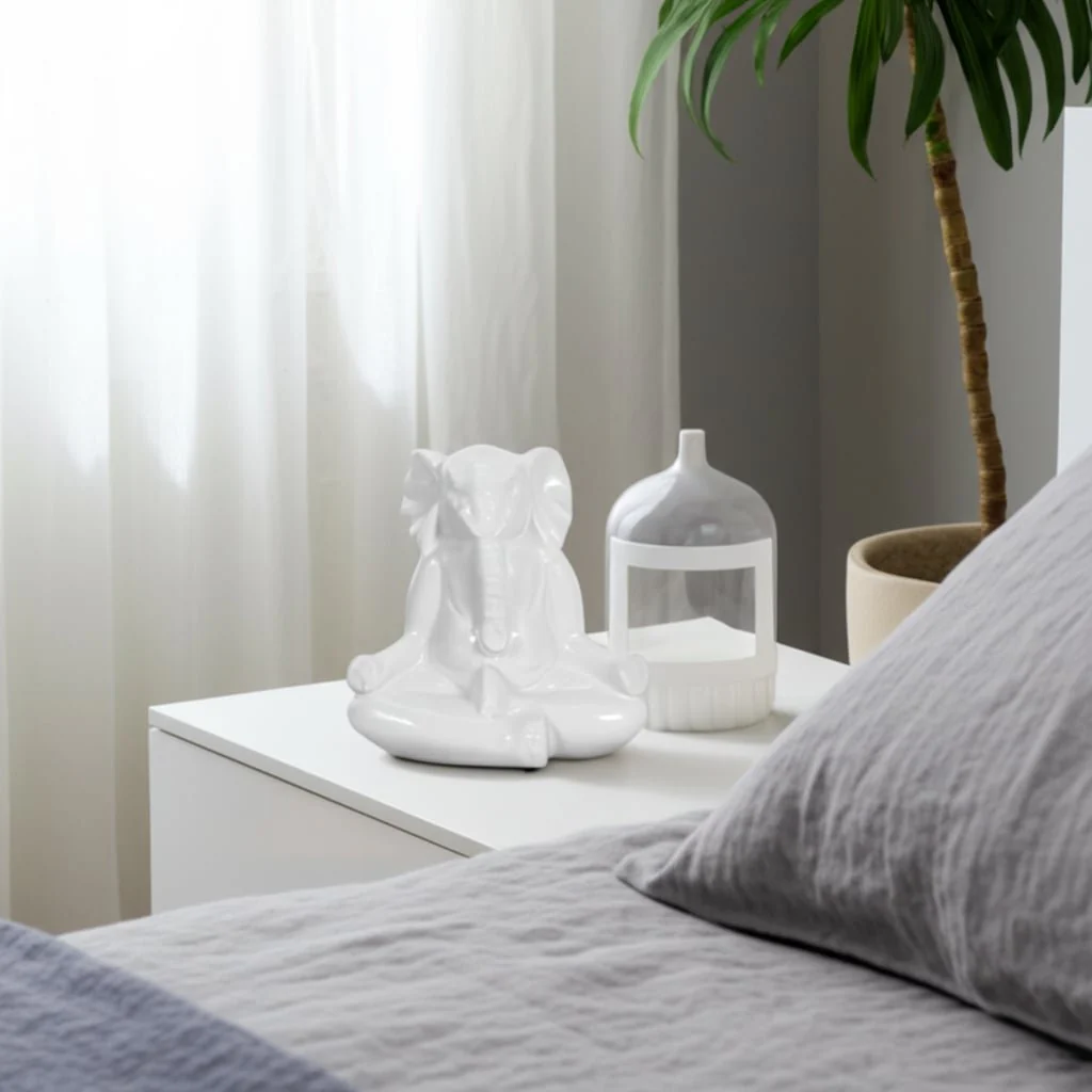 Ceramic 7" Yoga Elephant, White - Image 12
