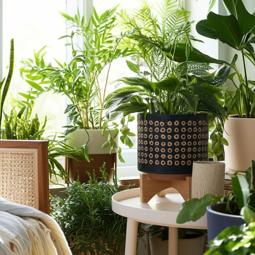 Ceramic 8" Planter On Stand, Brown - Image 12