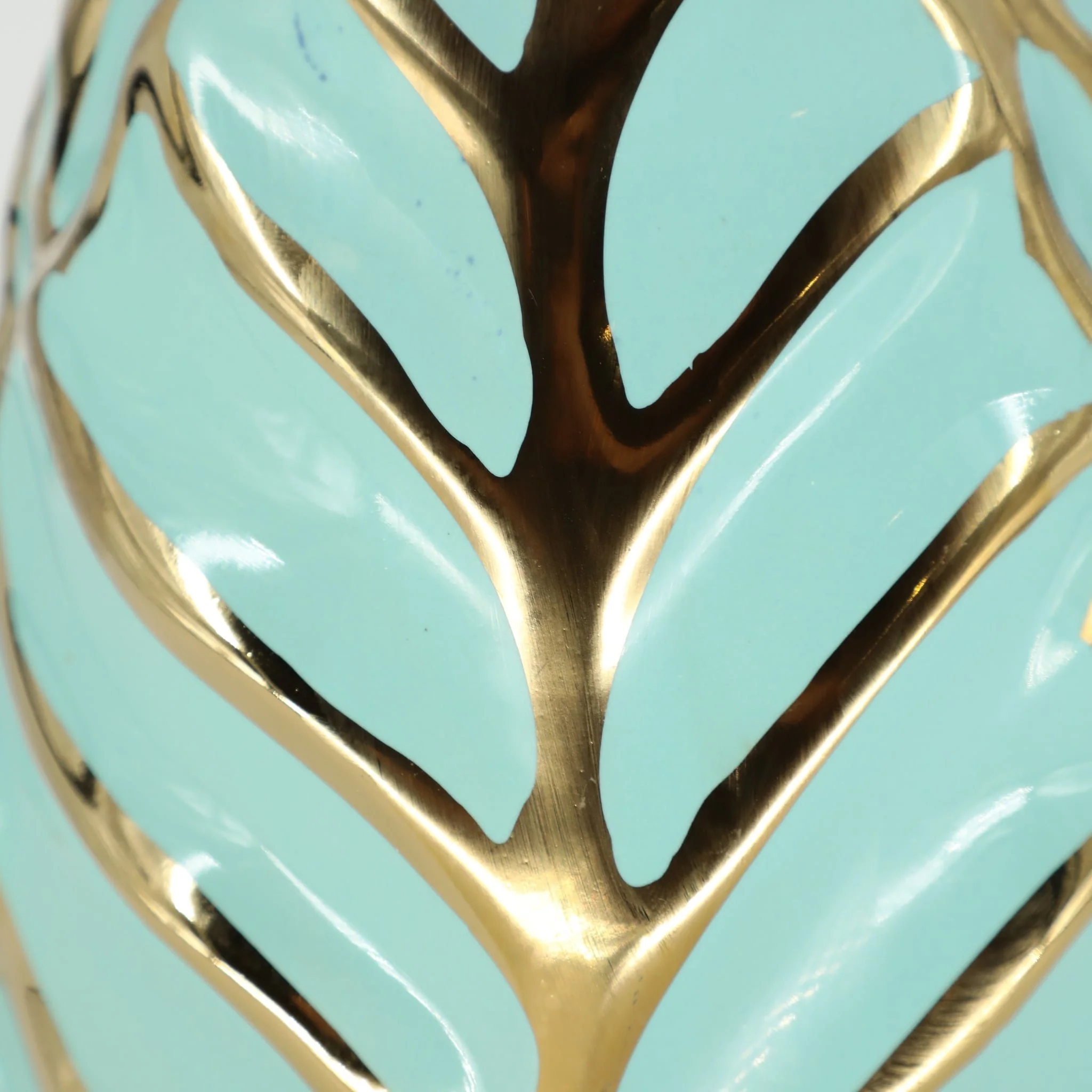 Ceramic 8"h Leaf Vase, Green - Image 5