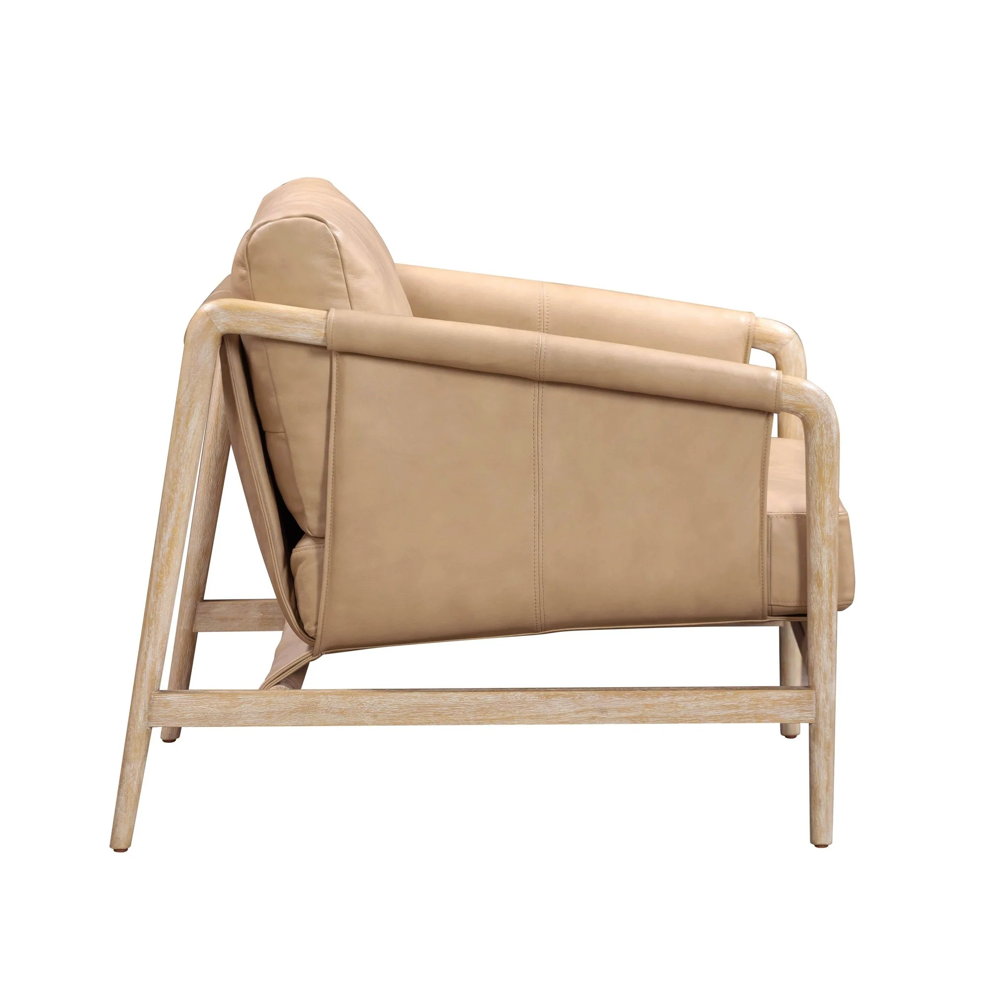 Chakka Tan Genuine Leather Accent Chair - Image 4