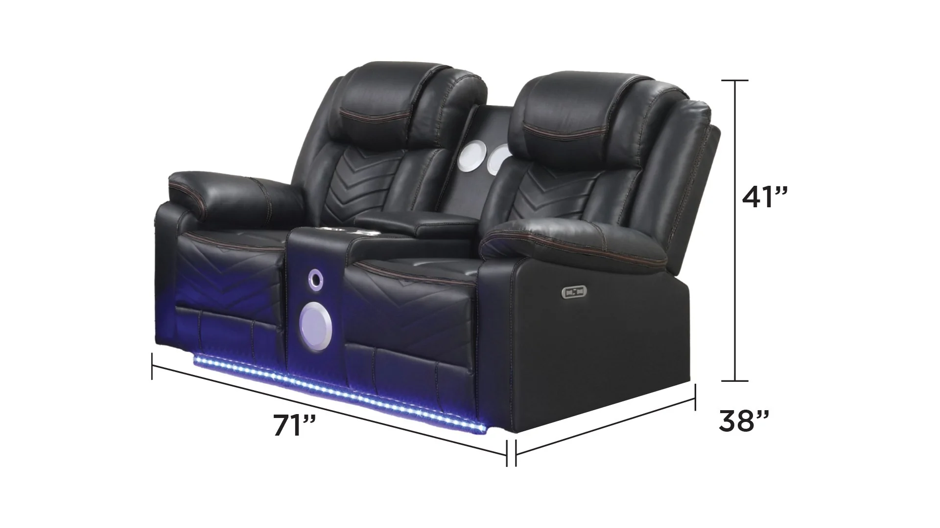 Challenger 2PC Living Room Set Black - Image 7