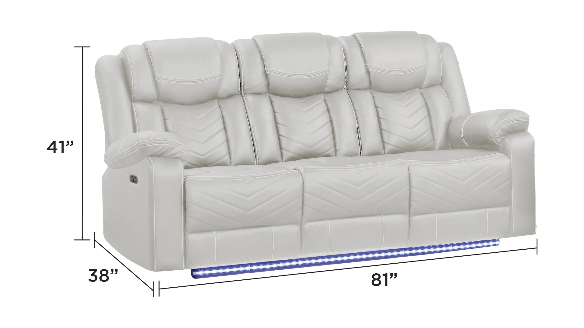 Challenger 2PC Living Room Set Ice - Image 3