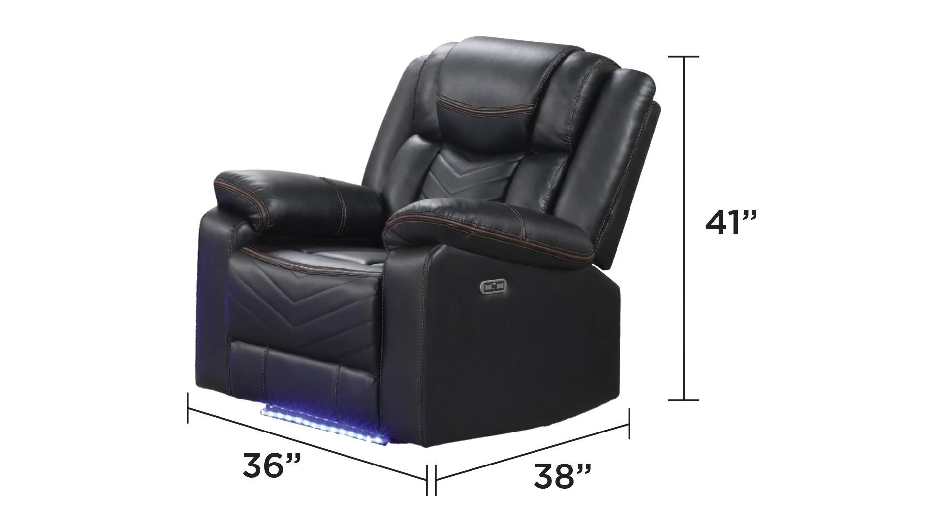 Challenger Recliner Black - Image 2