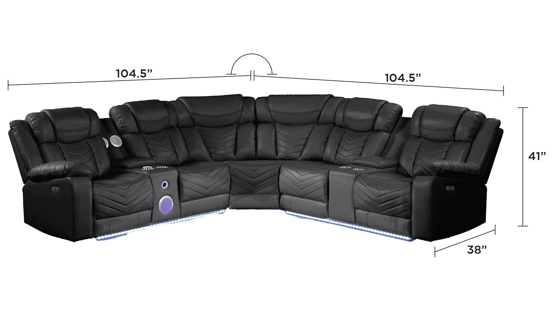 Challenger Sectional Black - Image 10