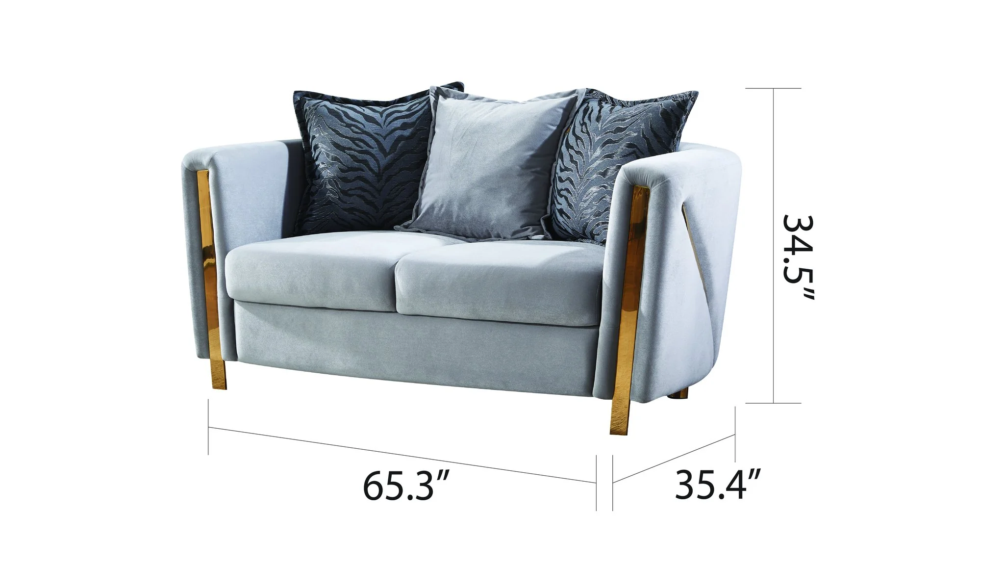 Chanelle 2PC Living Room Set Gray - Image 7