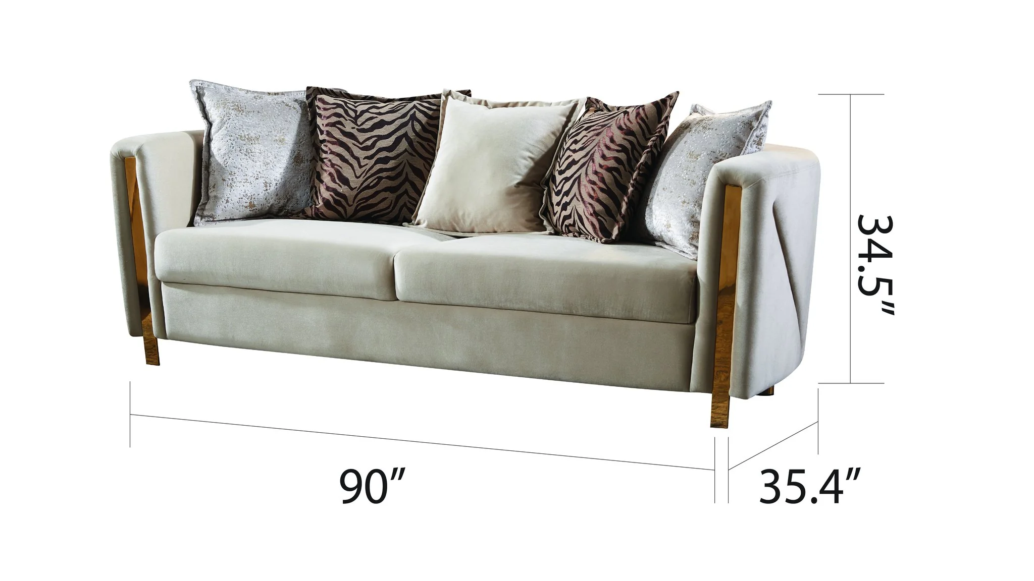 Chanelle Sofa Beige - Image 2