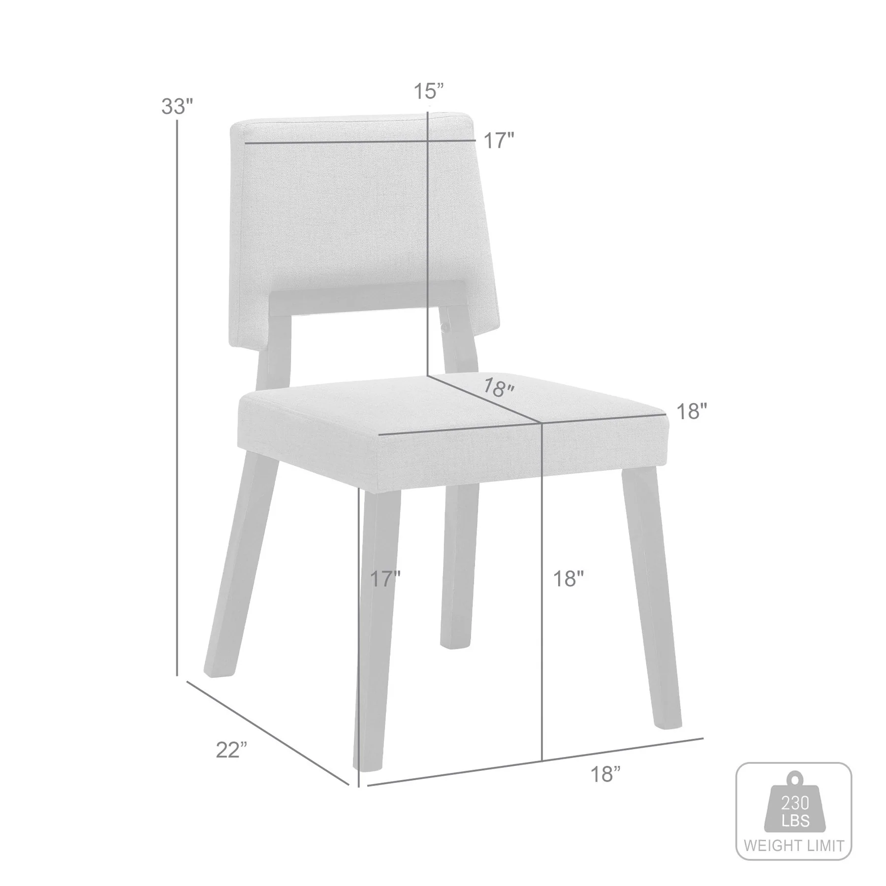 Channell Wood Dining Chair in Walnut Finish with Orange Fabric - Set of 2 - Image 7