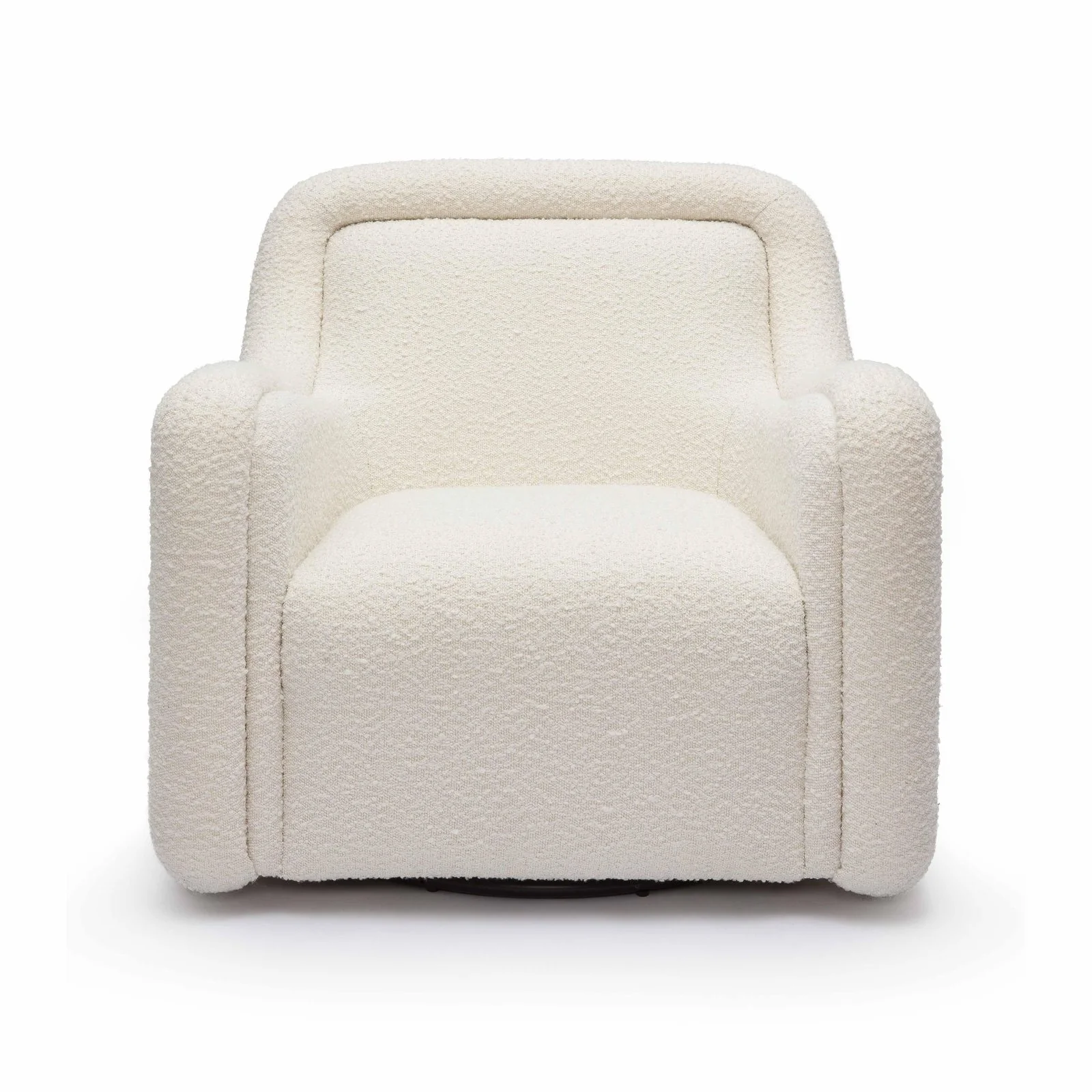 Charli Cream Boucle Swivel Chair - Image 3
