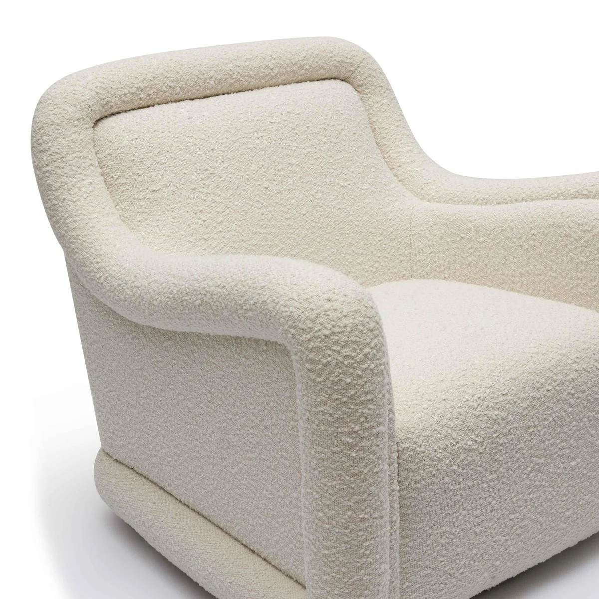 Charli Cream Boucle Swivel Chair - Image 5