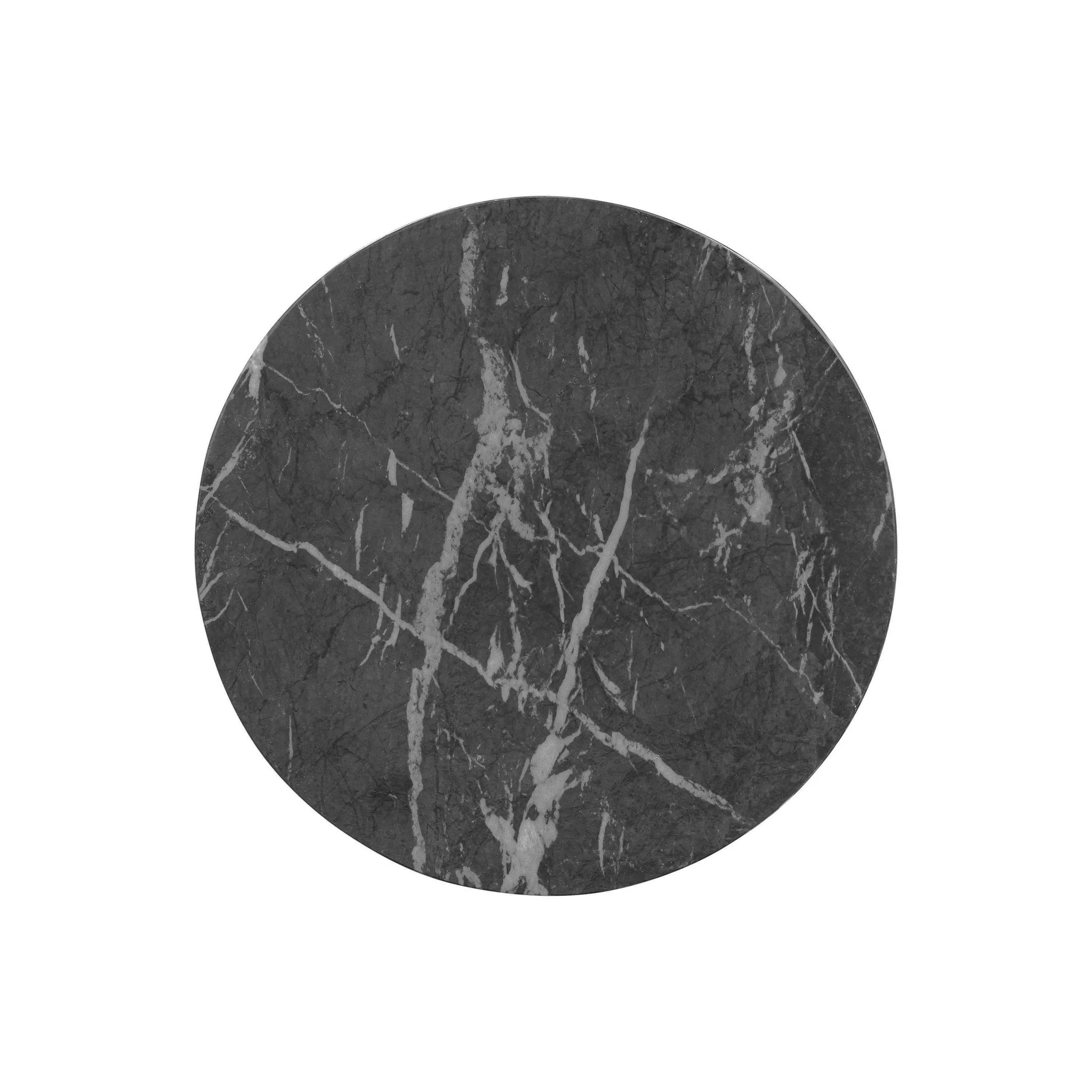 Charra Black Faux Marble Indoor/Outdoor Side Table - Image 4