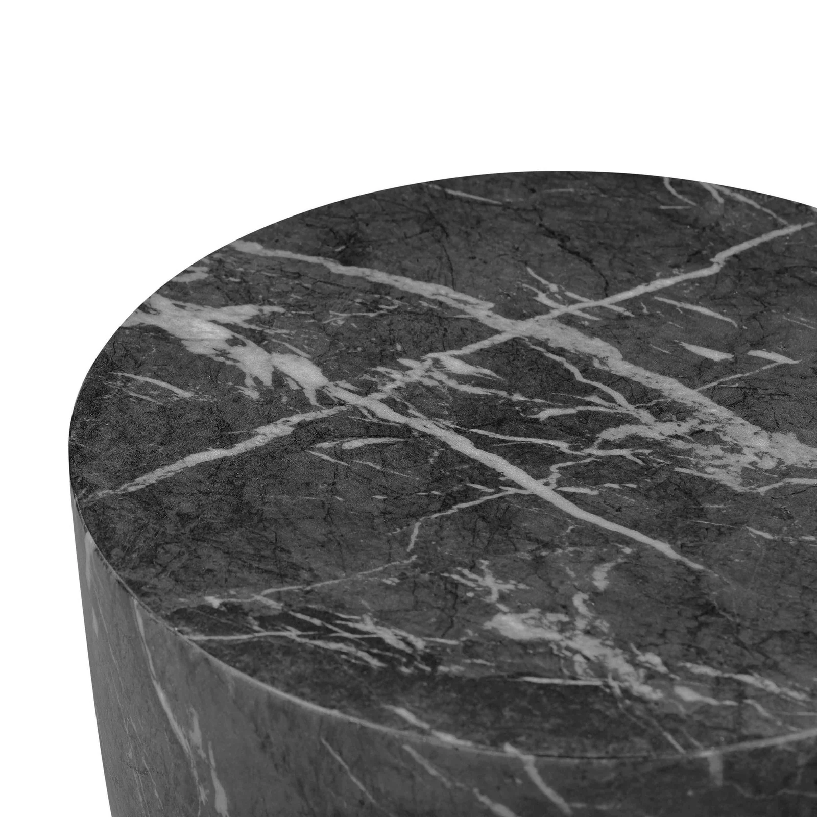 Charra Black Faux Marble Indoor/Outdoor Side Table - Image 5