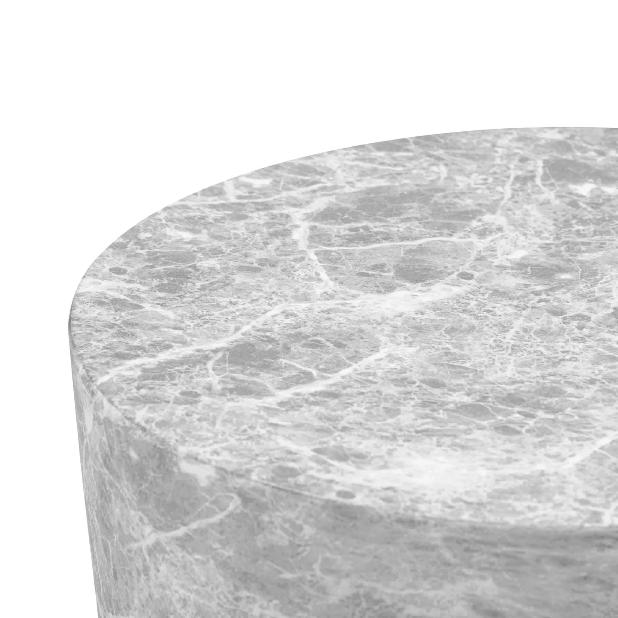 Charra Grey Faux Marble Indoor/Outdoor Side Table - Image 5
