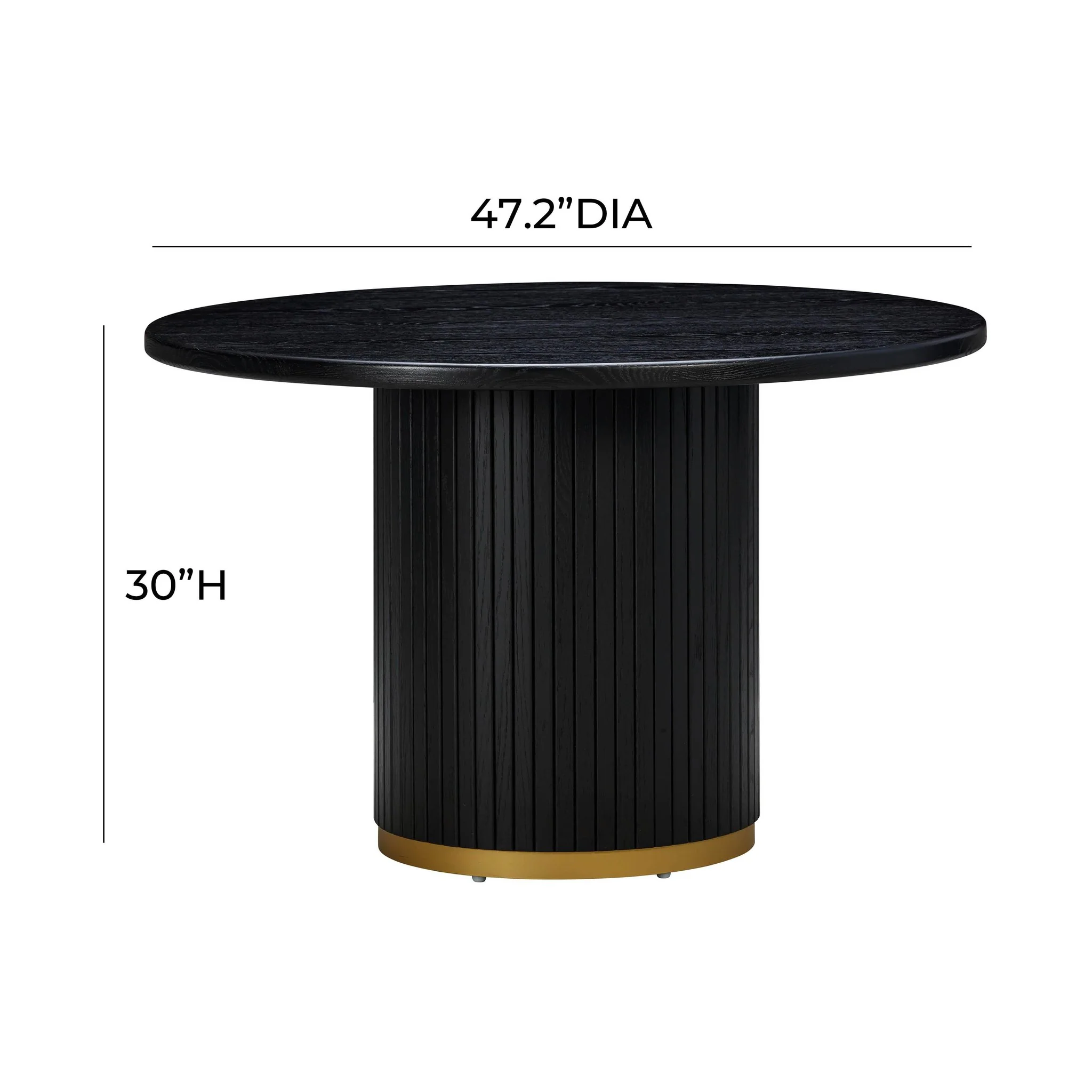 Chelsea Black Oak Round Dining Table - Image 7