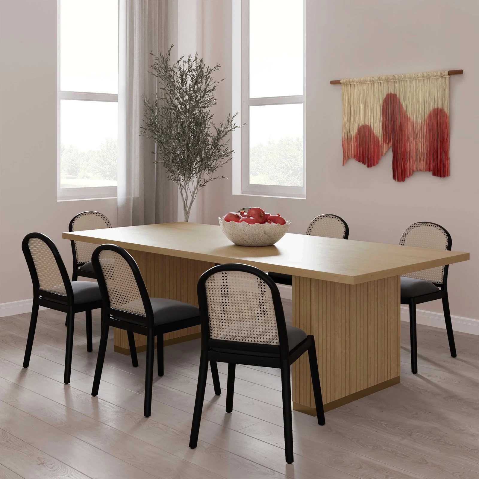 Chelsea Natural Oak Wood 96 inch Rectangular Dining Table - Image 2