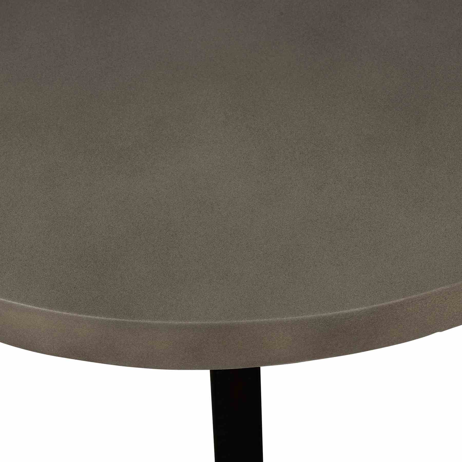 Chester Modern Concrete and Acacia Round Coffee Table - Image 3