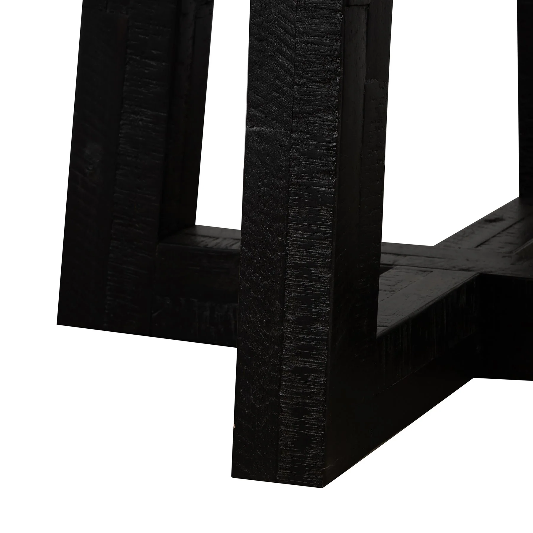 Chester Modern Concrete and Acacia Round Dining Table - Image 5