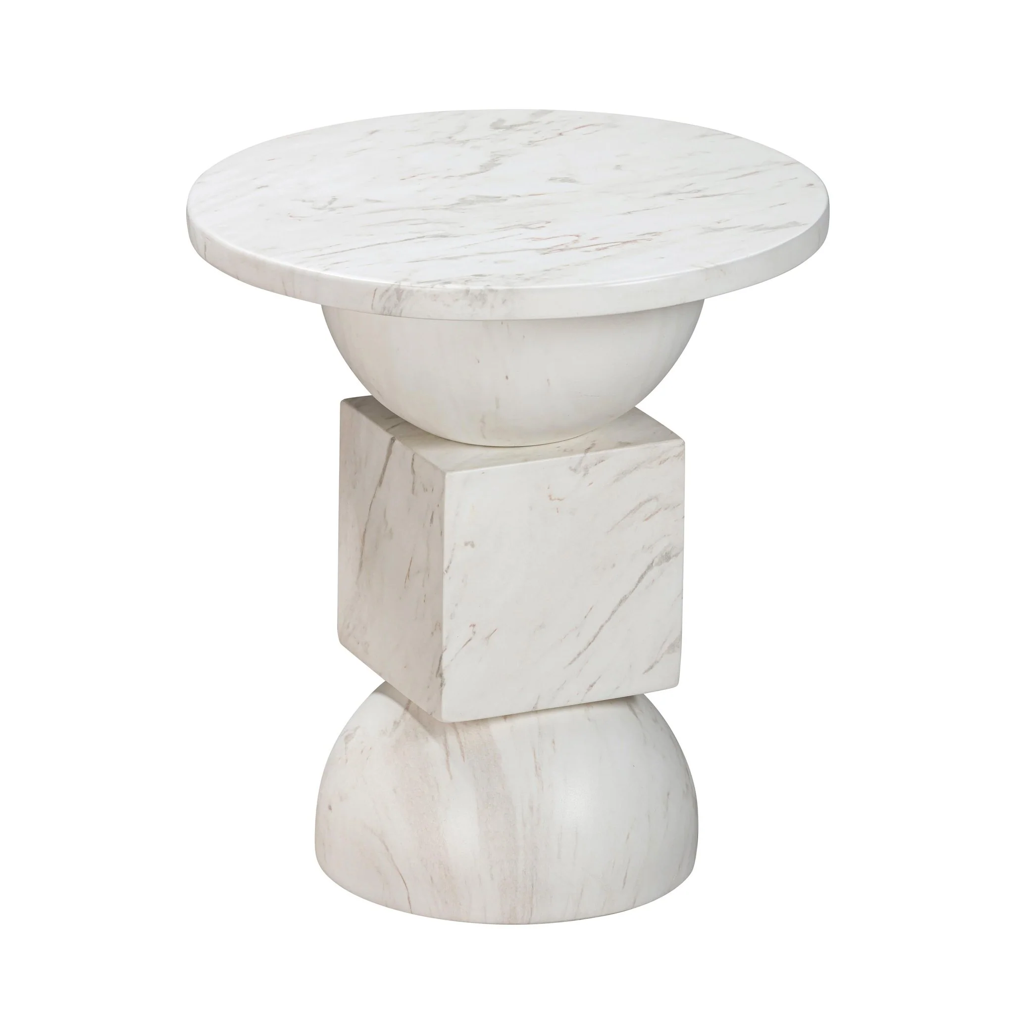 Chip Marble Print Indoor / Outdoor Side Table - Image 3