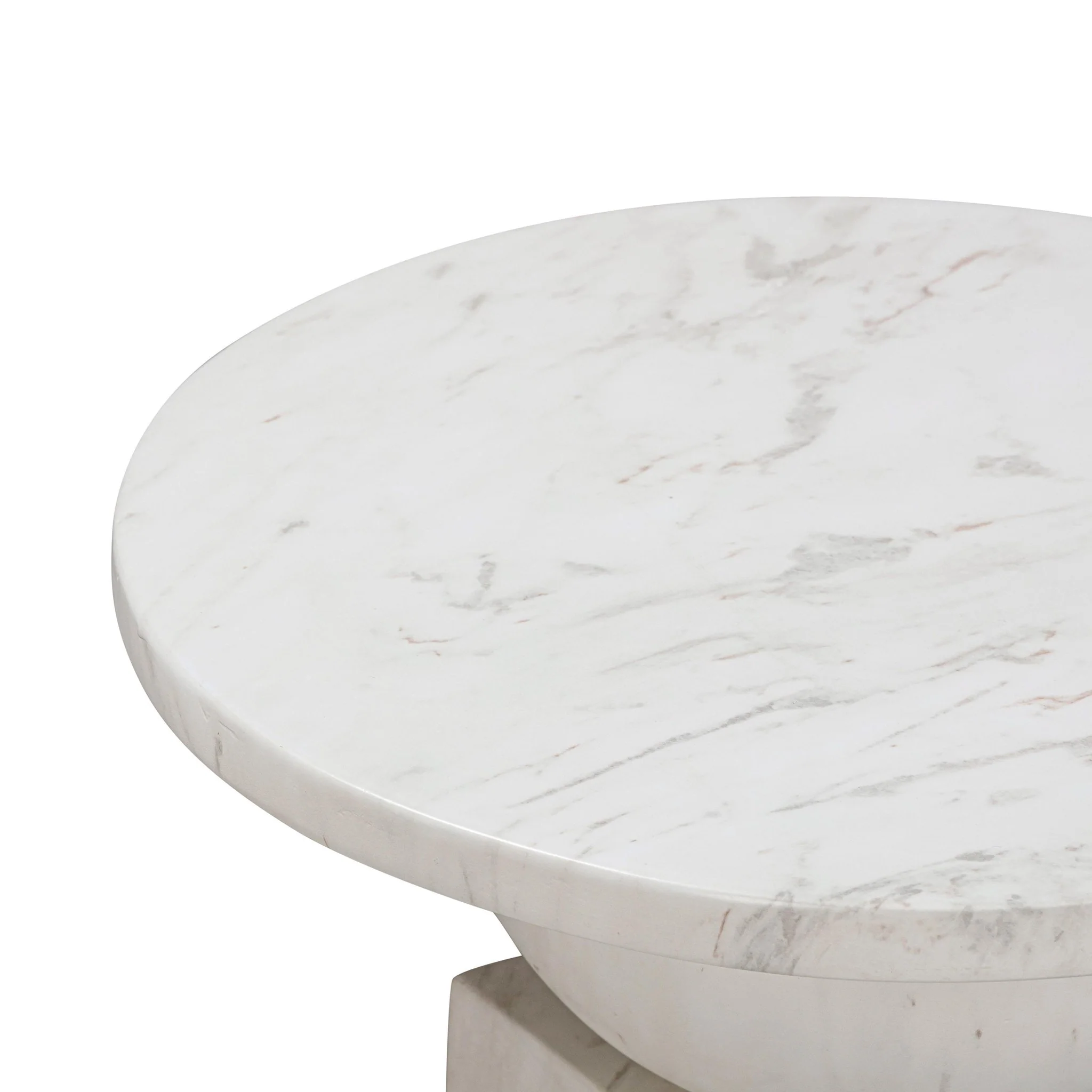 Chip Marble Print Indoor / Outdoor Side Table - Image 4