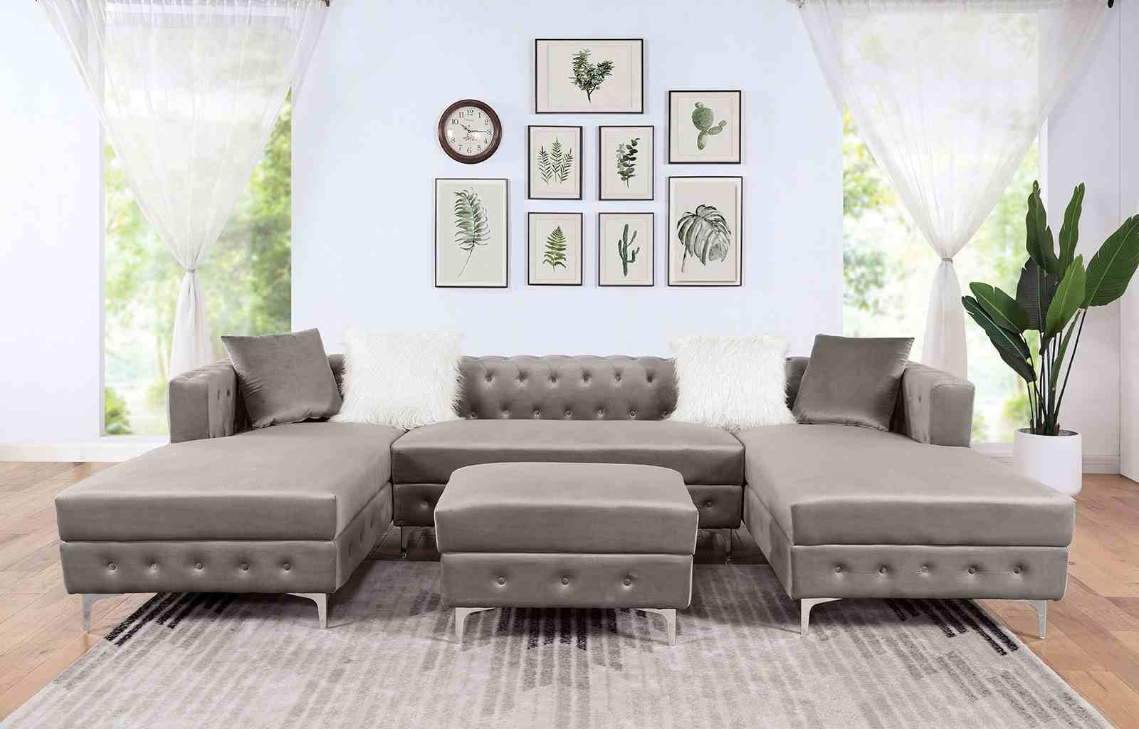 Ciabattoni Ottoman, Gray - Image 2