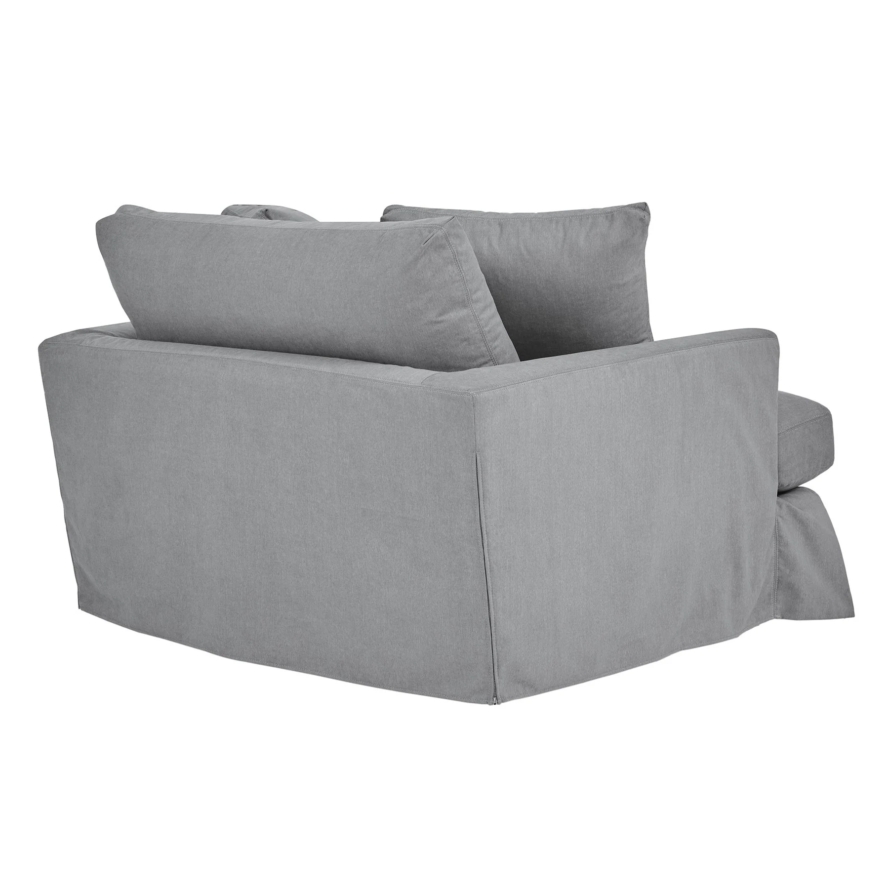 Ciara 53" Upholstered Chair and a Half in Slate Gray - Image 3