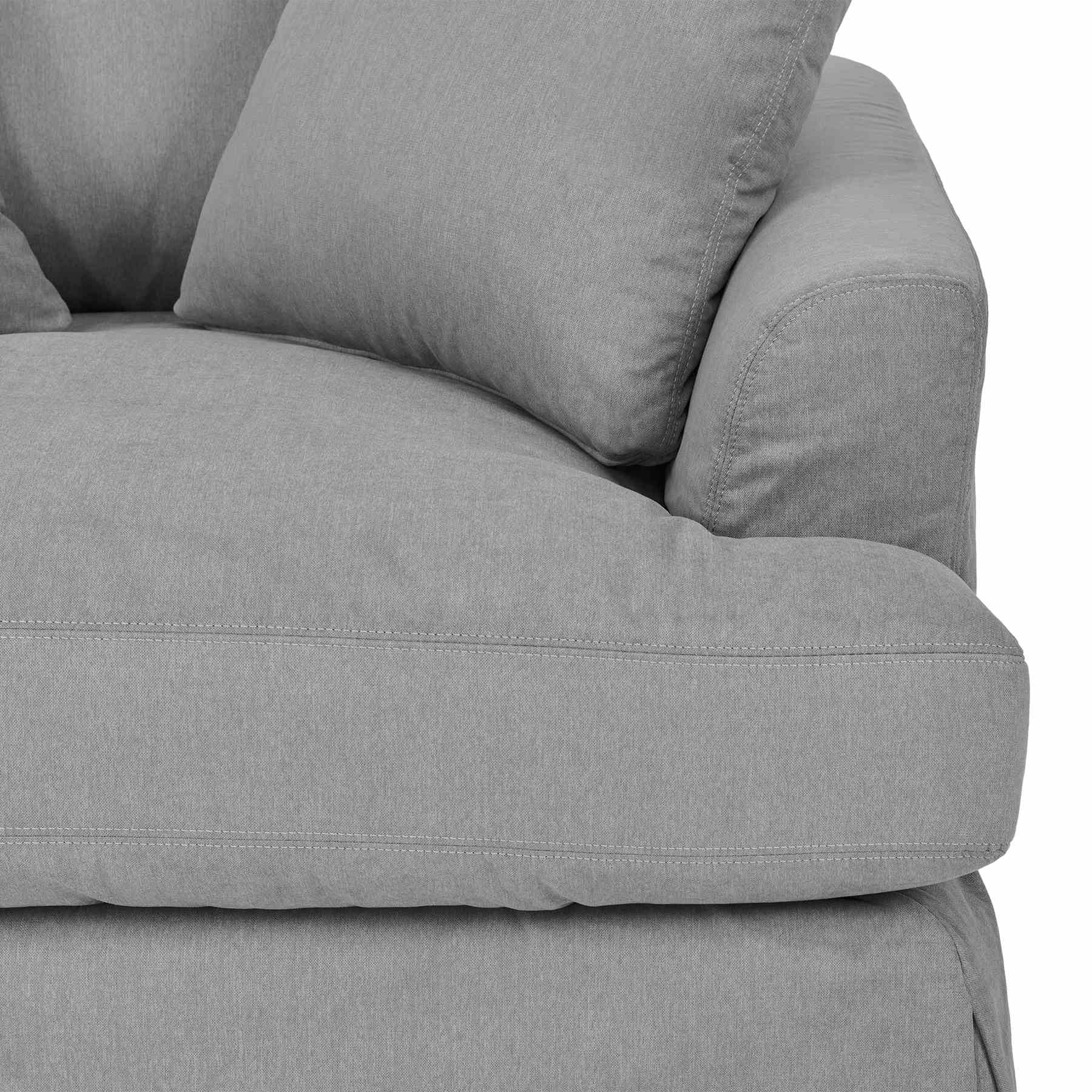 Ciara 53" Upholstered Chair and a Half in Slate Gray - Image 5