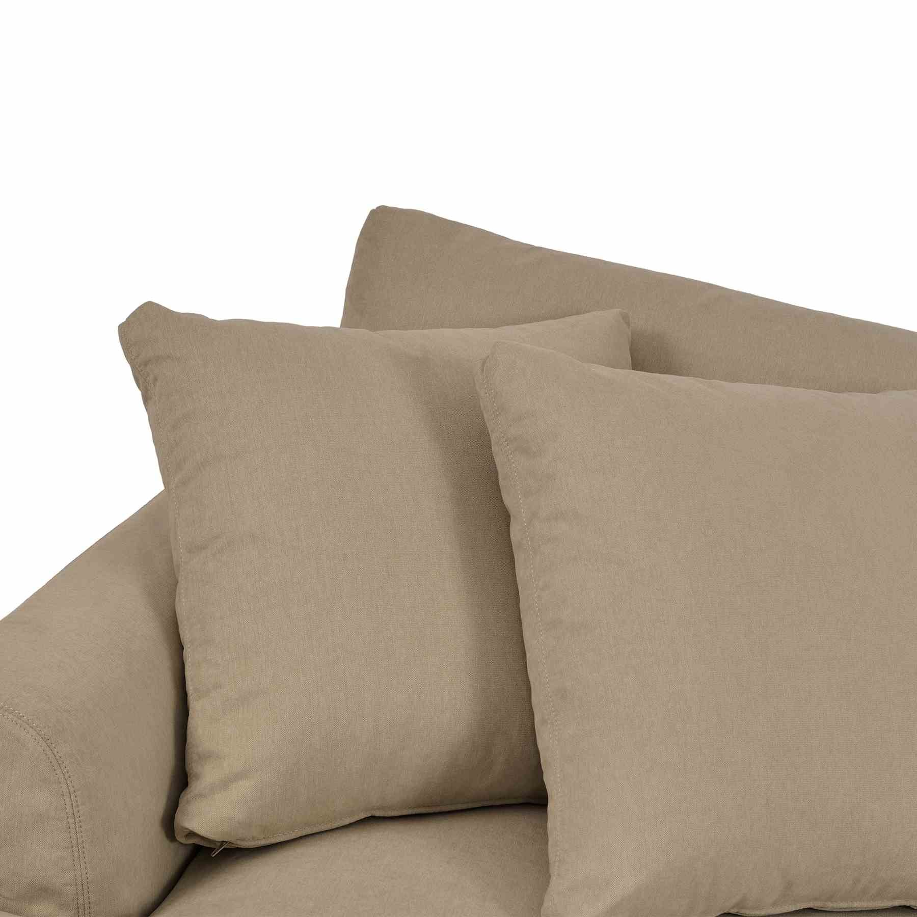 Ciara 93" Upholstered Sofa in Sahara Brown - Image 4