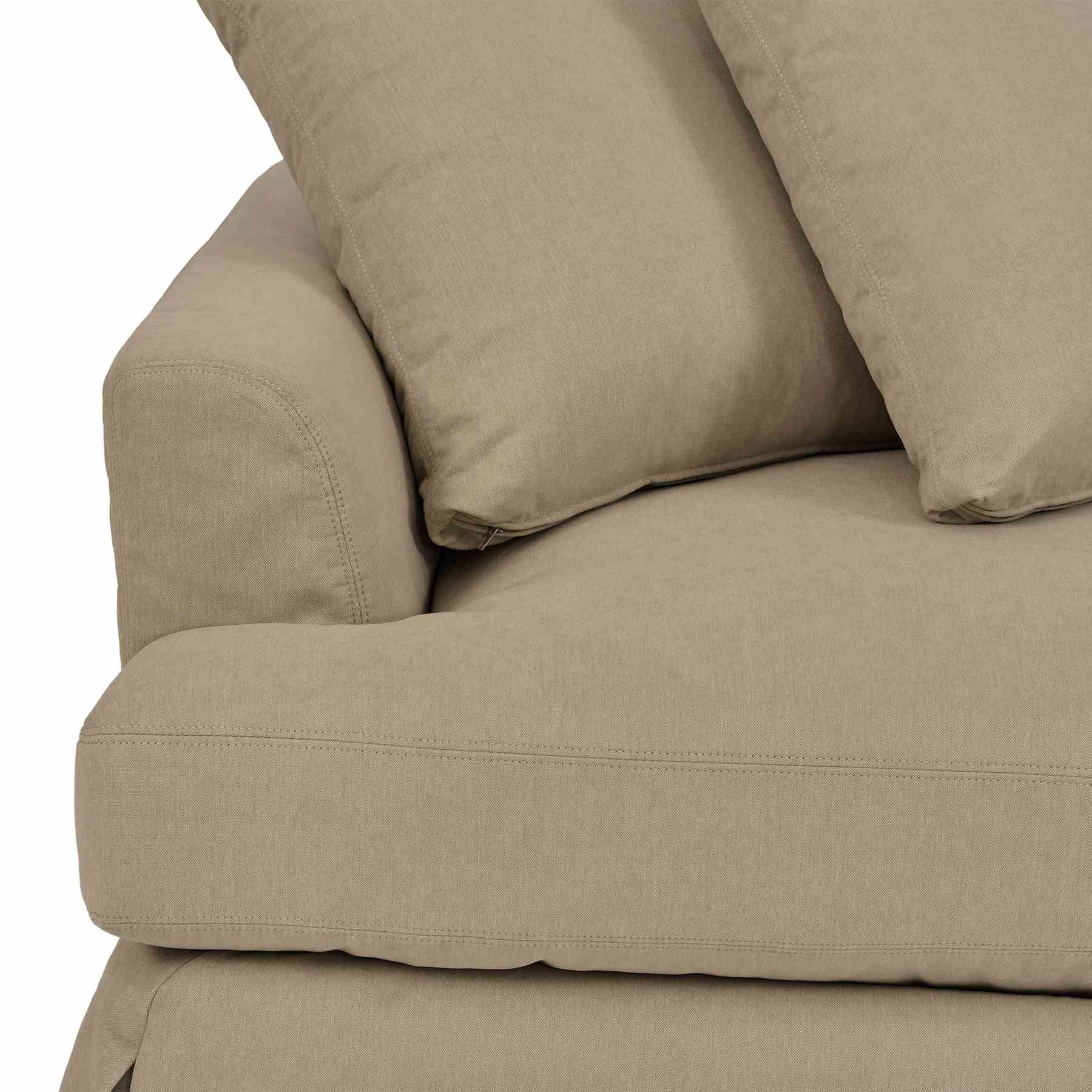 Ciara 93" Upholstered Sofa in Sahara Brown - Image 5