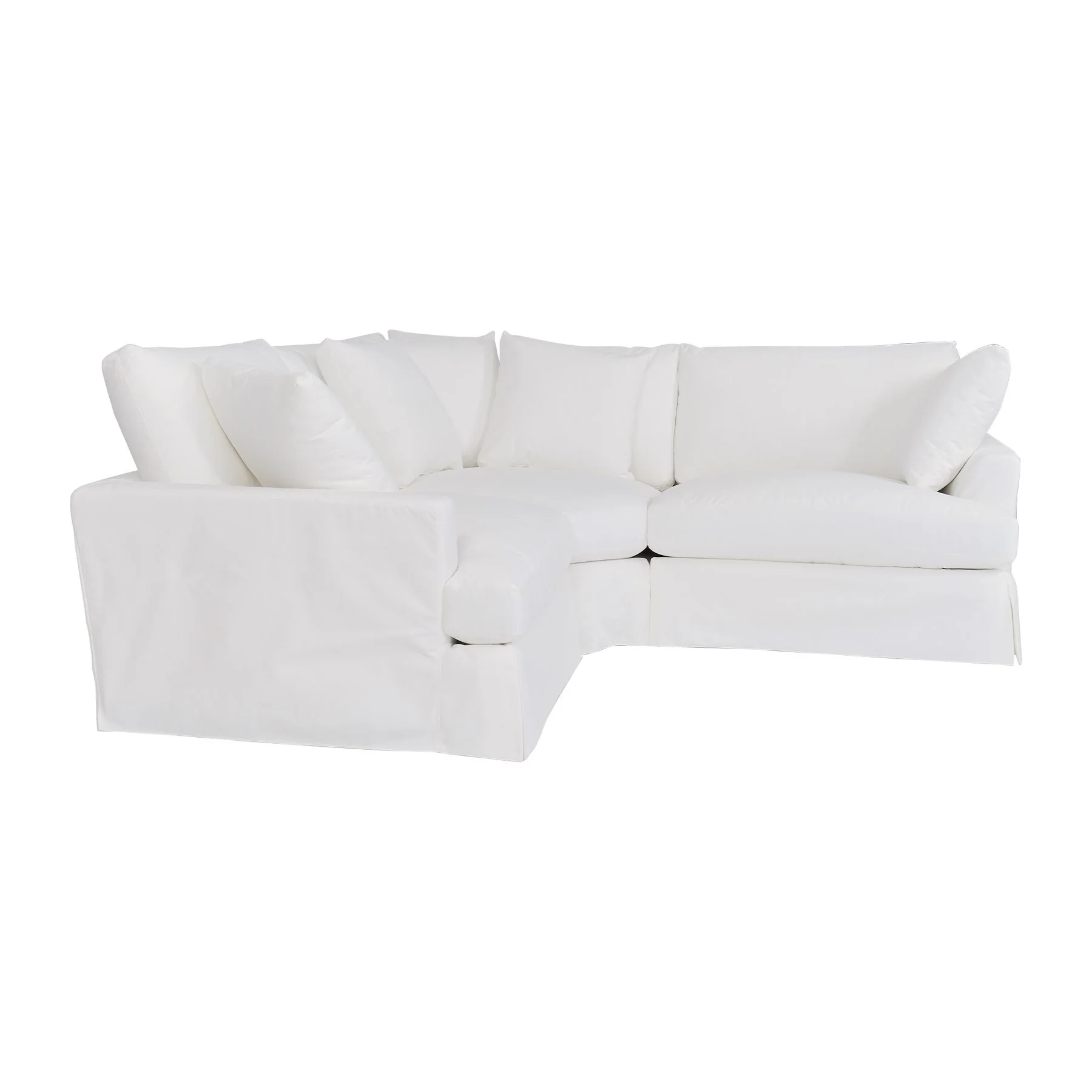 Ciara Upholstered 3 Piece Sectional Sofa in Pearl - Image 2