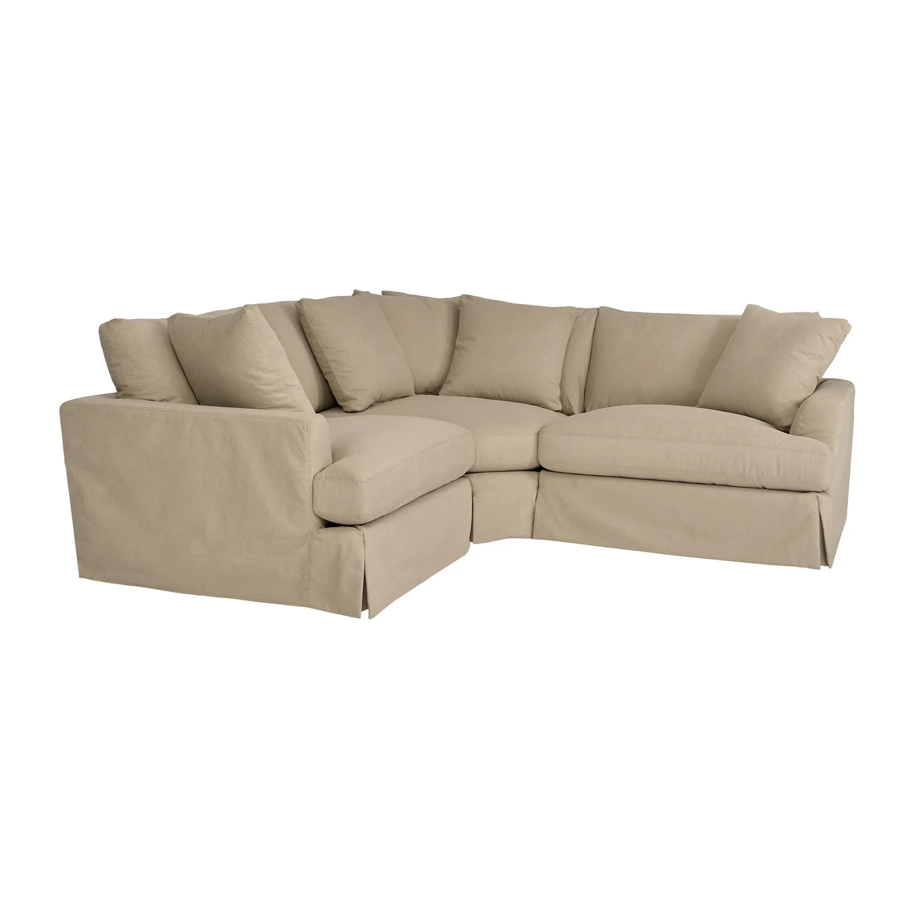 Ciara Upholstered 3 Piece Sectional Sofa in Sahara Brown - Image 2
