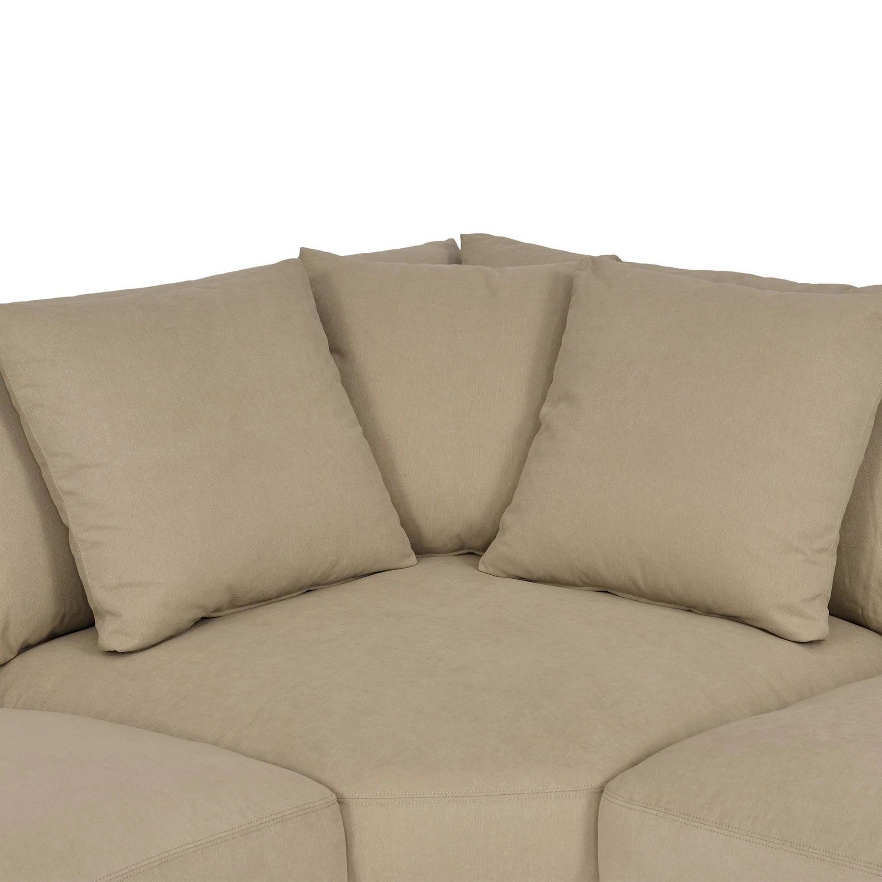 Ciara Upholstered 3 Piece Sectional Sofa in Sahara Brown - Image 3