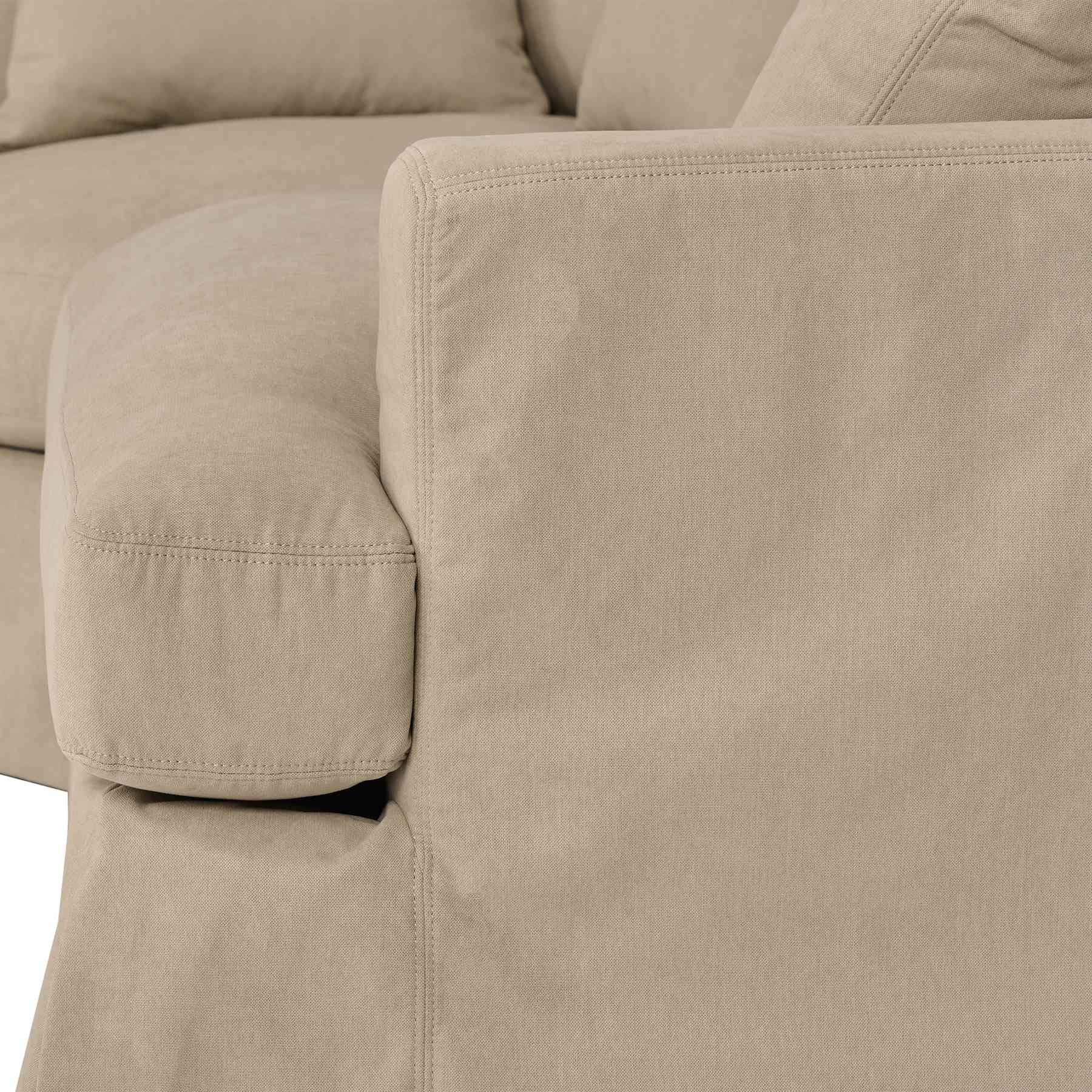 Ciara Upholstered 3 Piece Sectional Sofa in Sahara Brown - Image 7