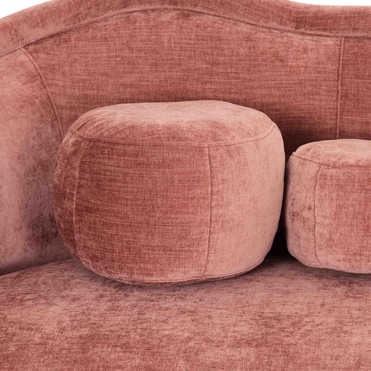 Circe Mauve Textured Velvet Sofa - Image 5