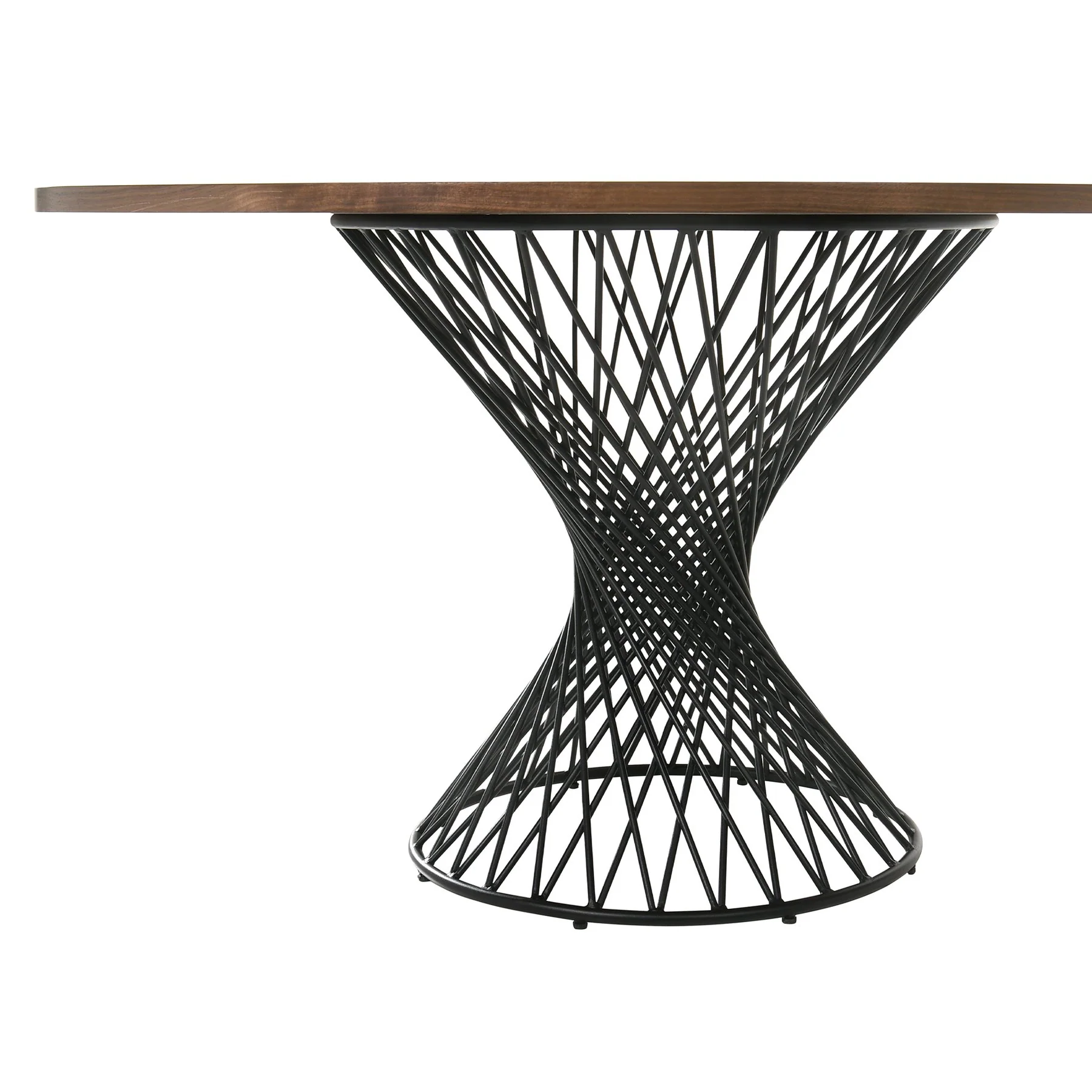Cirque and Lima 5 Piece Walnut Round Dining Set - Image 6