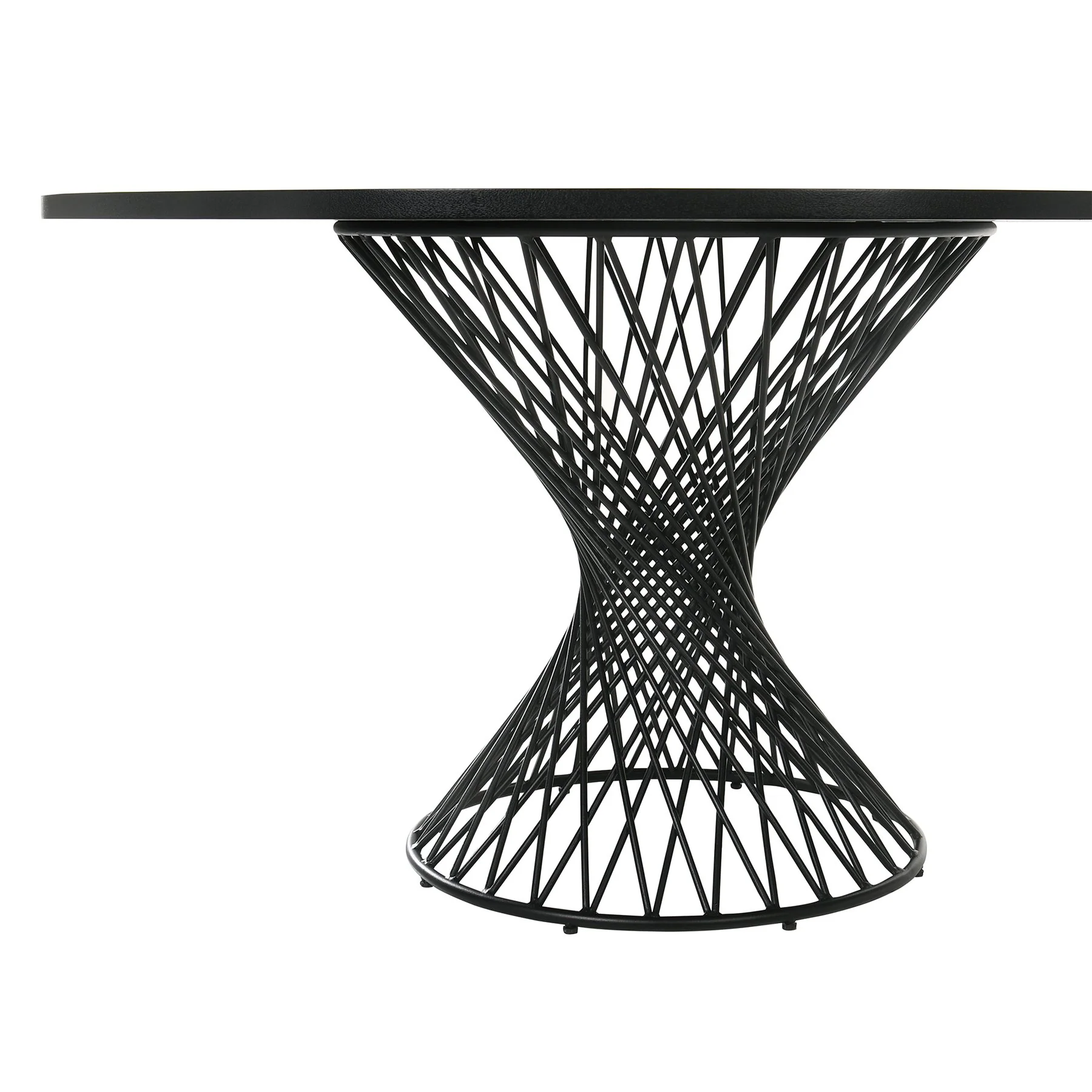 Cirque and Polly 5 Piece Black Round Dining Set - Image 6