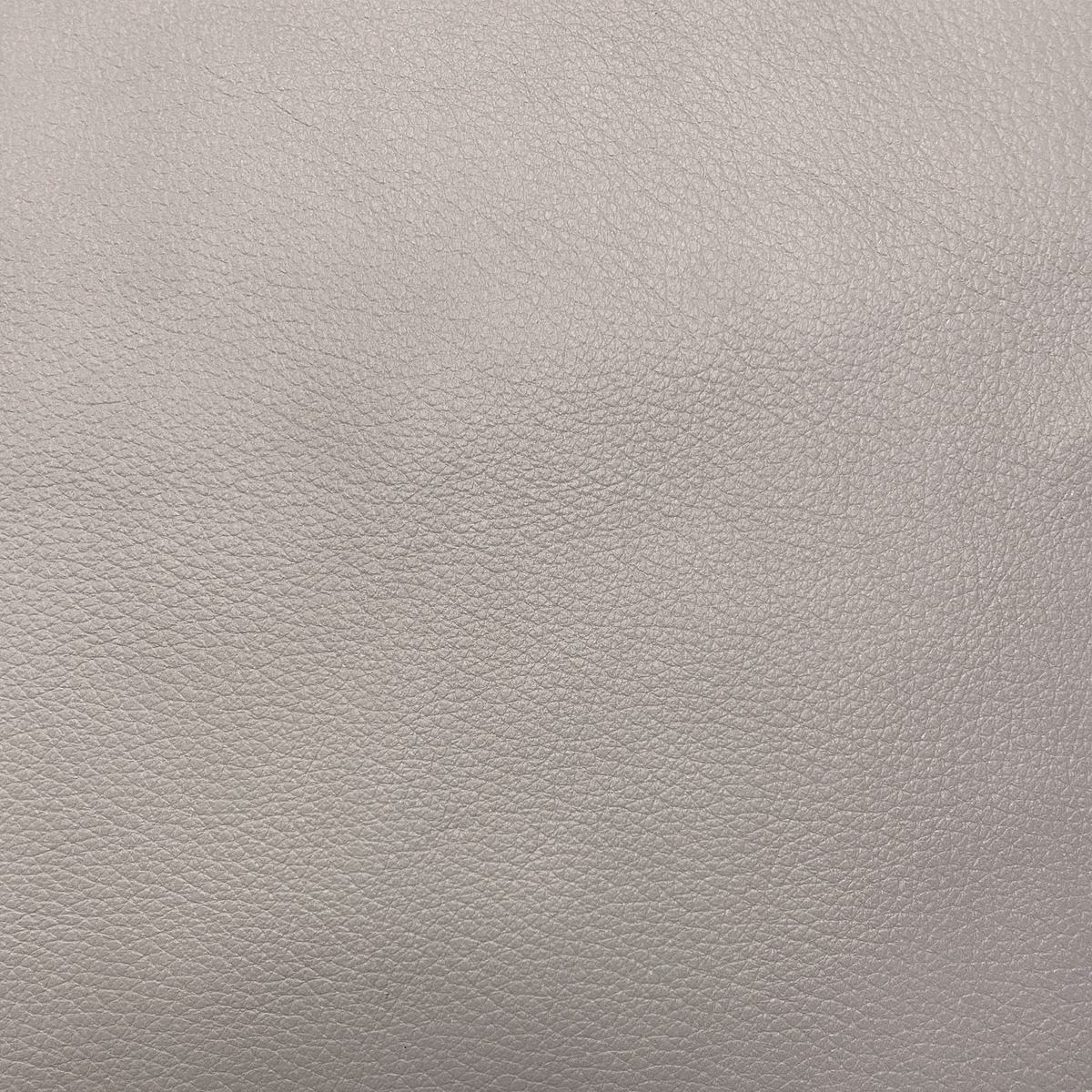 Claude Dual Power Headrest and Lumbar Support Reclining 2 Piece Sofa and Recliner Set in Light Gray Genuine Leather - Image 8