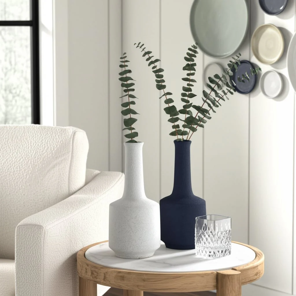 Clay, 16" Volcanic Texture Vase, White - Image 10