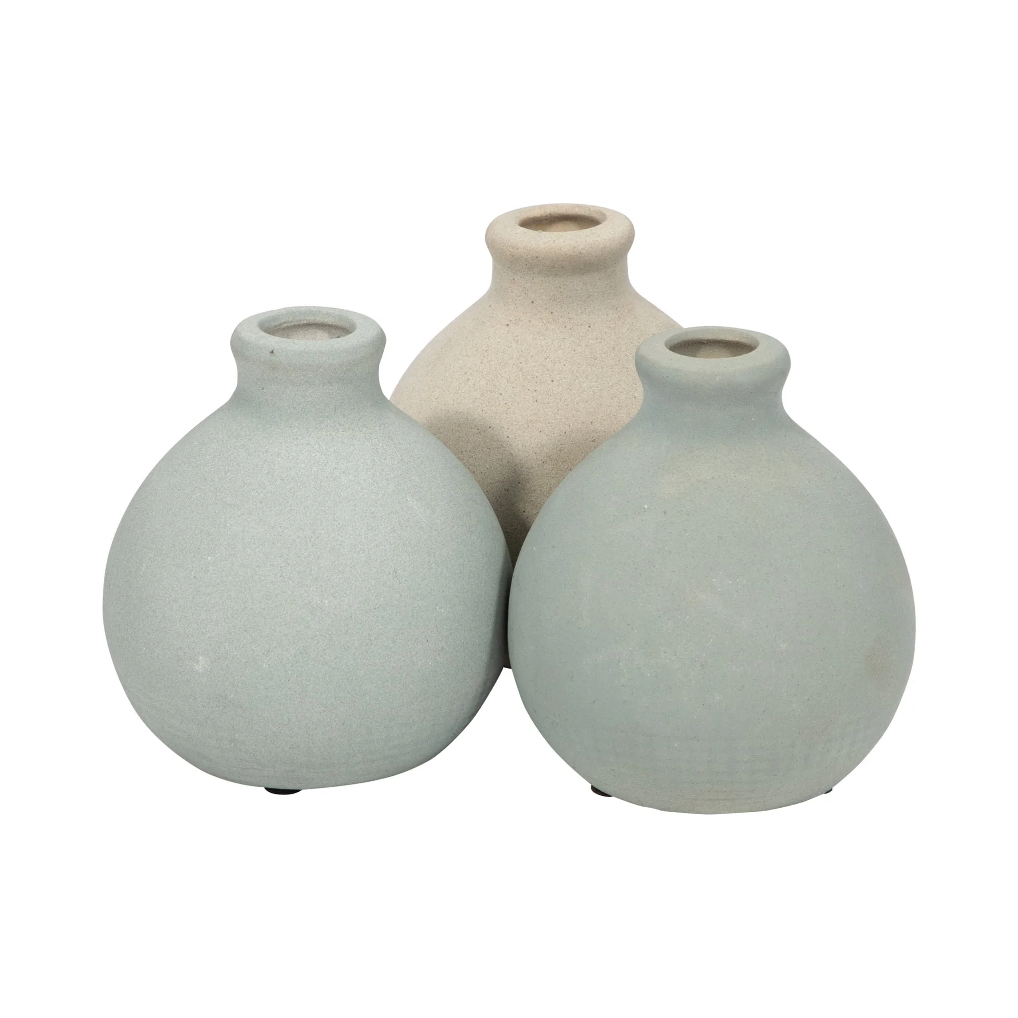 Clay, S/3 5" Bud Vases, Multi - Image 4