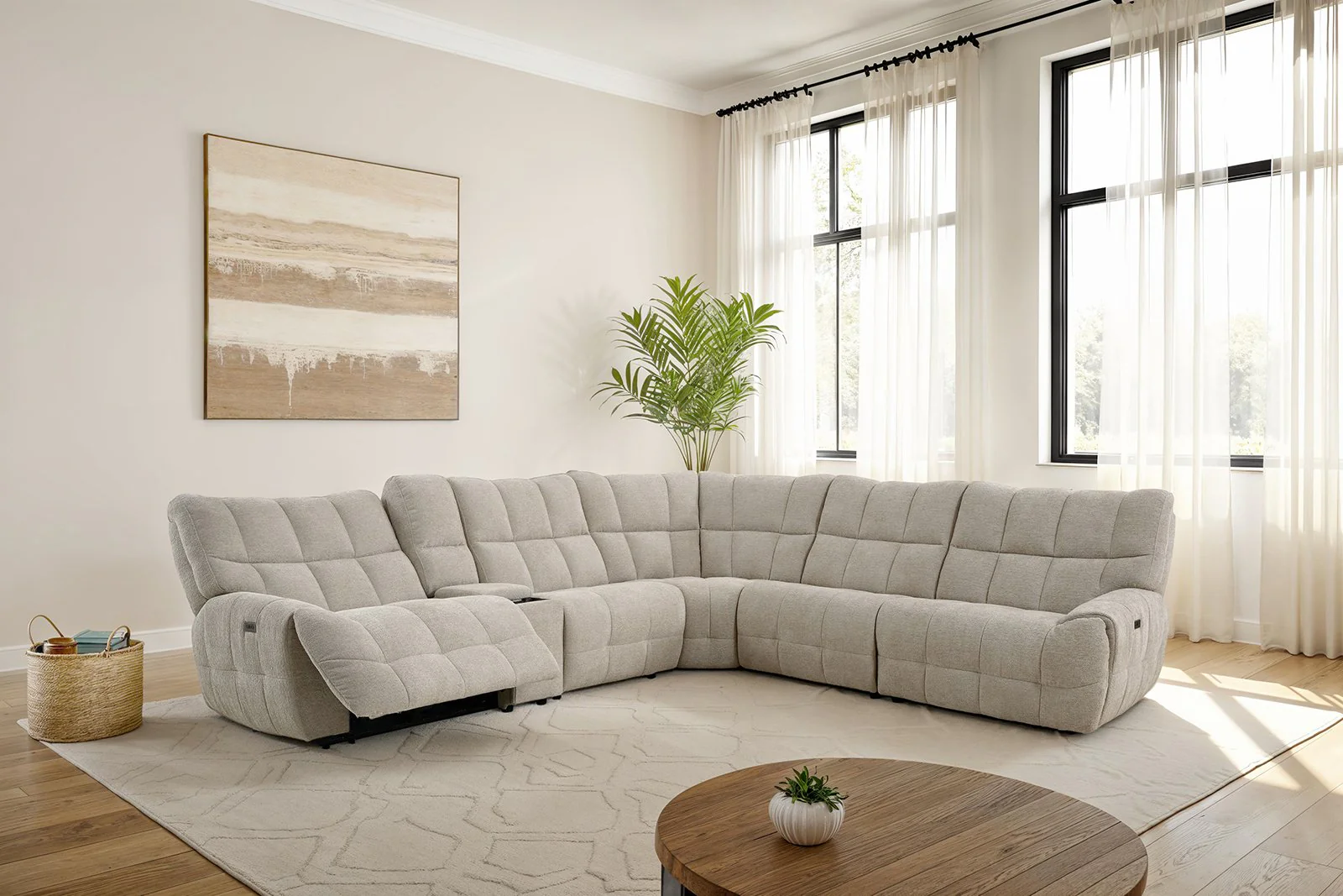 Clemens Power Sectional, Beige - Image 2