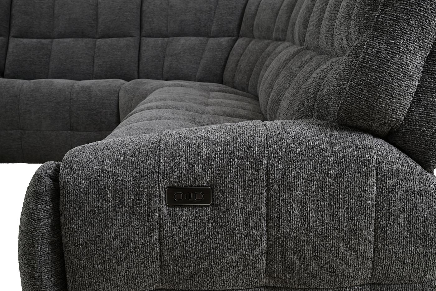 Clemens Power Sectional, Dark Gray - Image 4