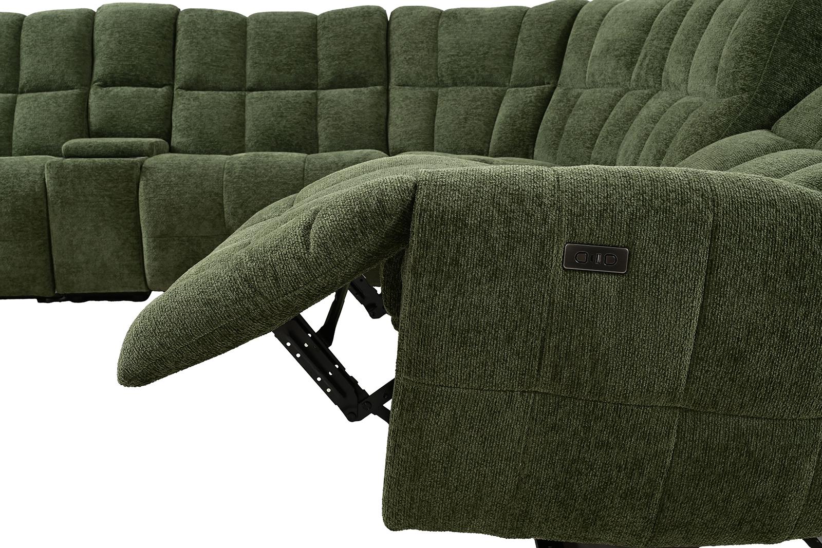 Clemens Power Sectional, Jade Green - Image 3