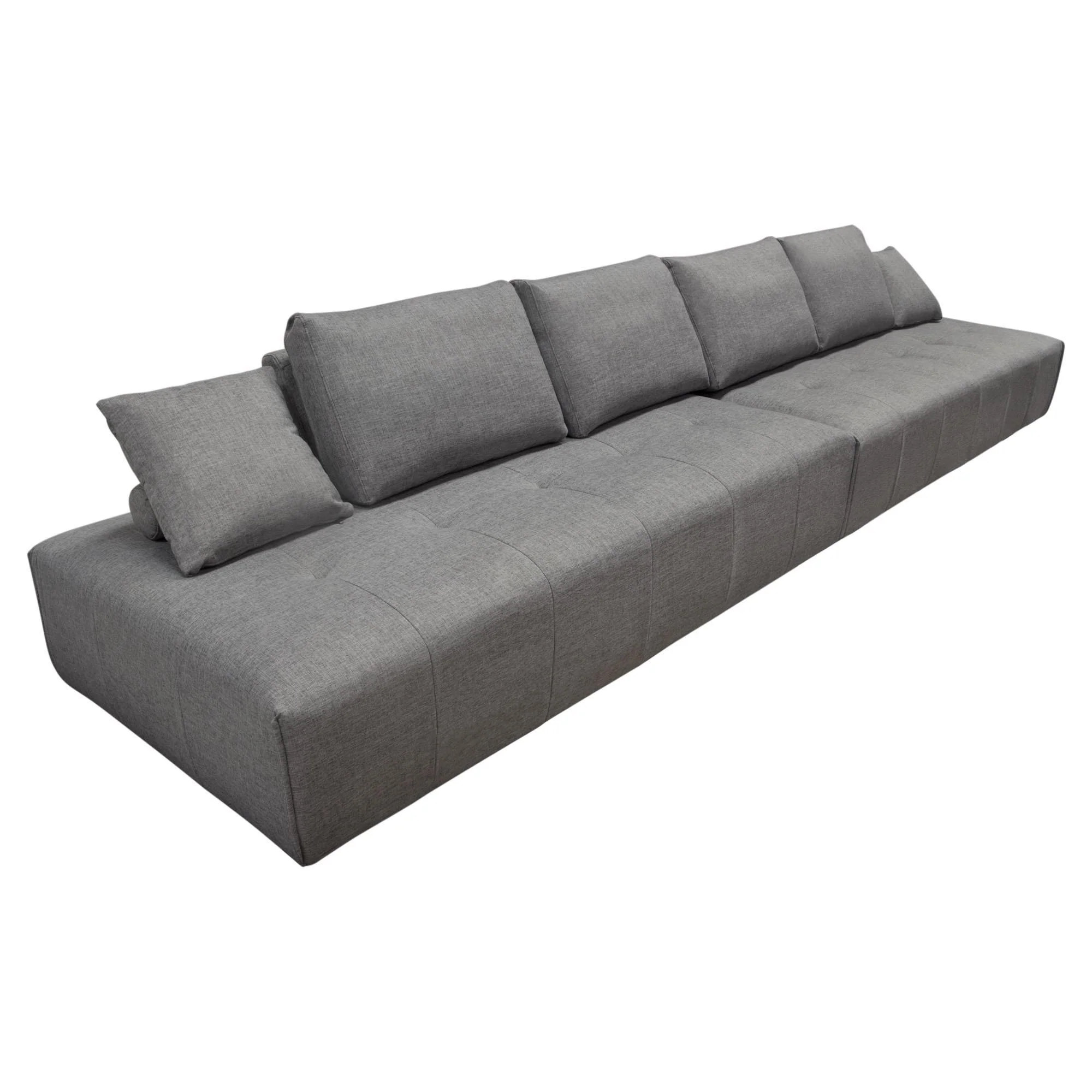 Cloud 2PC Lounge Seating Platforms with Moveable Backrest Supports in Space Grey Fabric by Diamond Sofa - Image 4