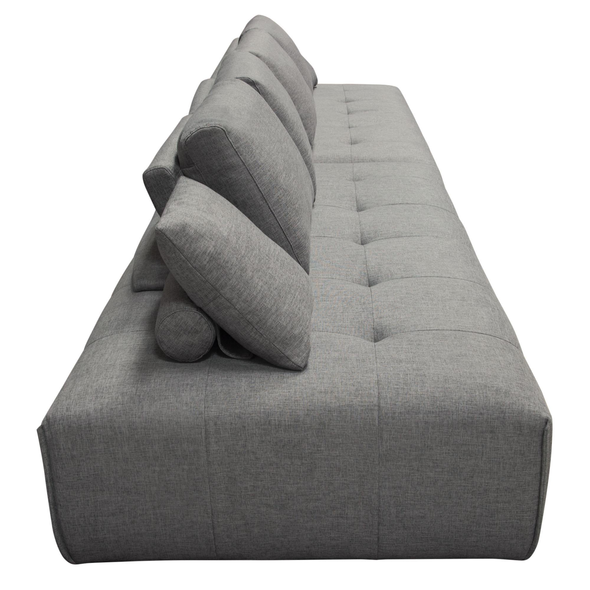 Cloud 2PC Lounge Seating Platforms with Moveable Backrest Supports in Space Grey Fabric by Diamond Sofa - Image 5