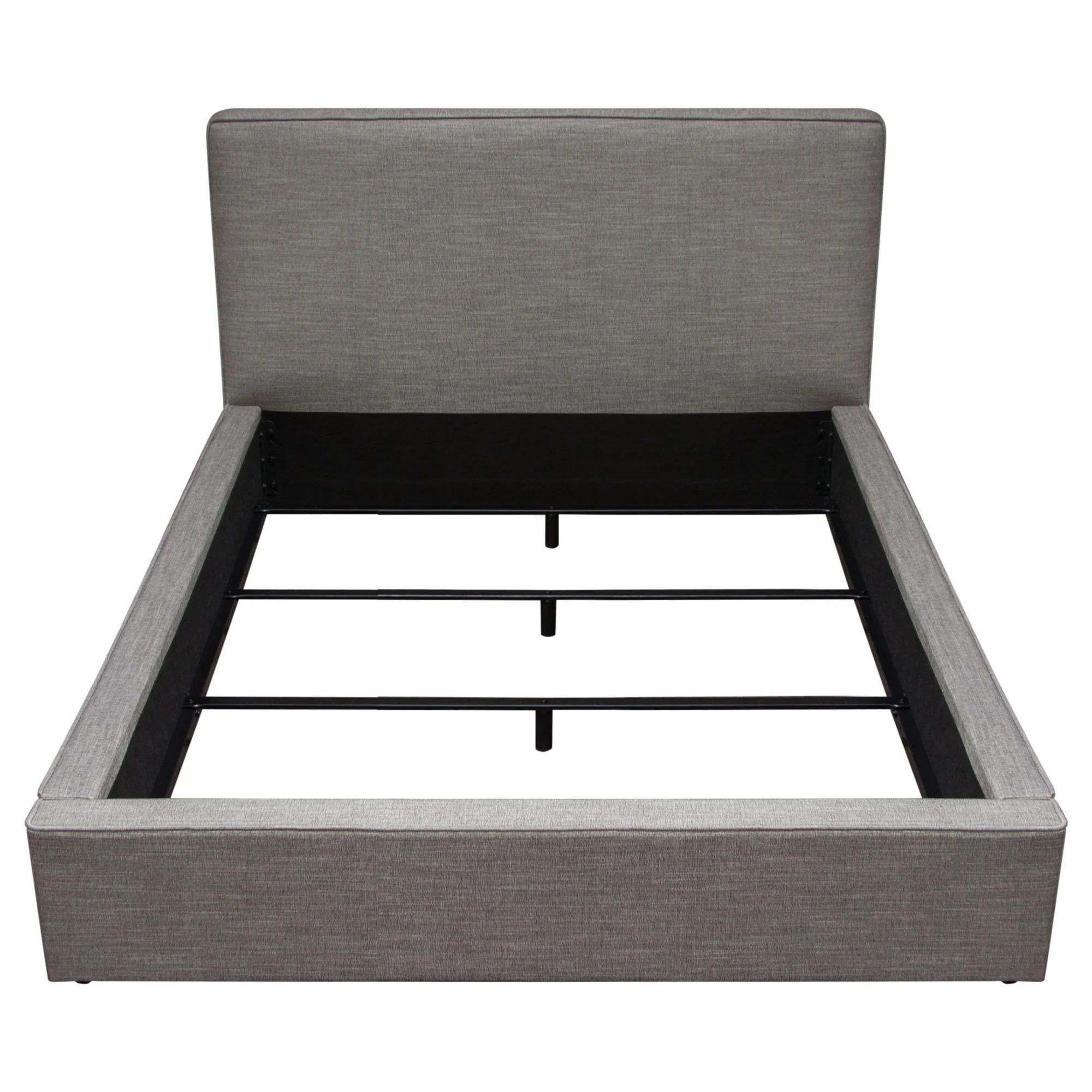 Cloud 43" Low Profile Queen Bed in Grey Fabric by Diamond Sofa - Image 2