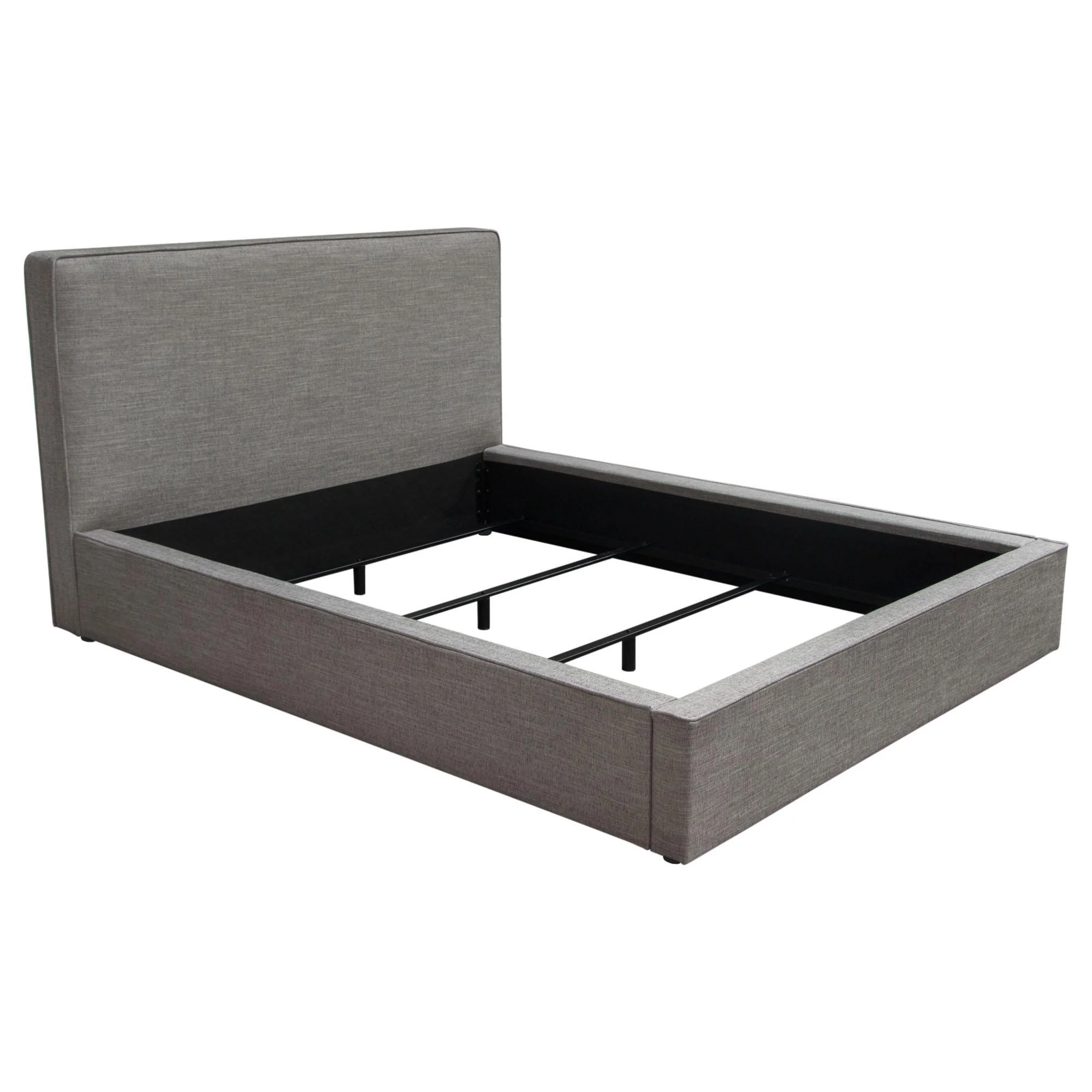 Cloud 43" Low Profile Queen Bed in Grey Fabric by Diamond Sofa - Image 4