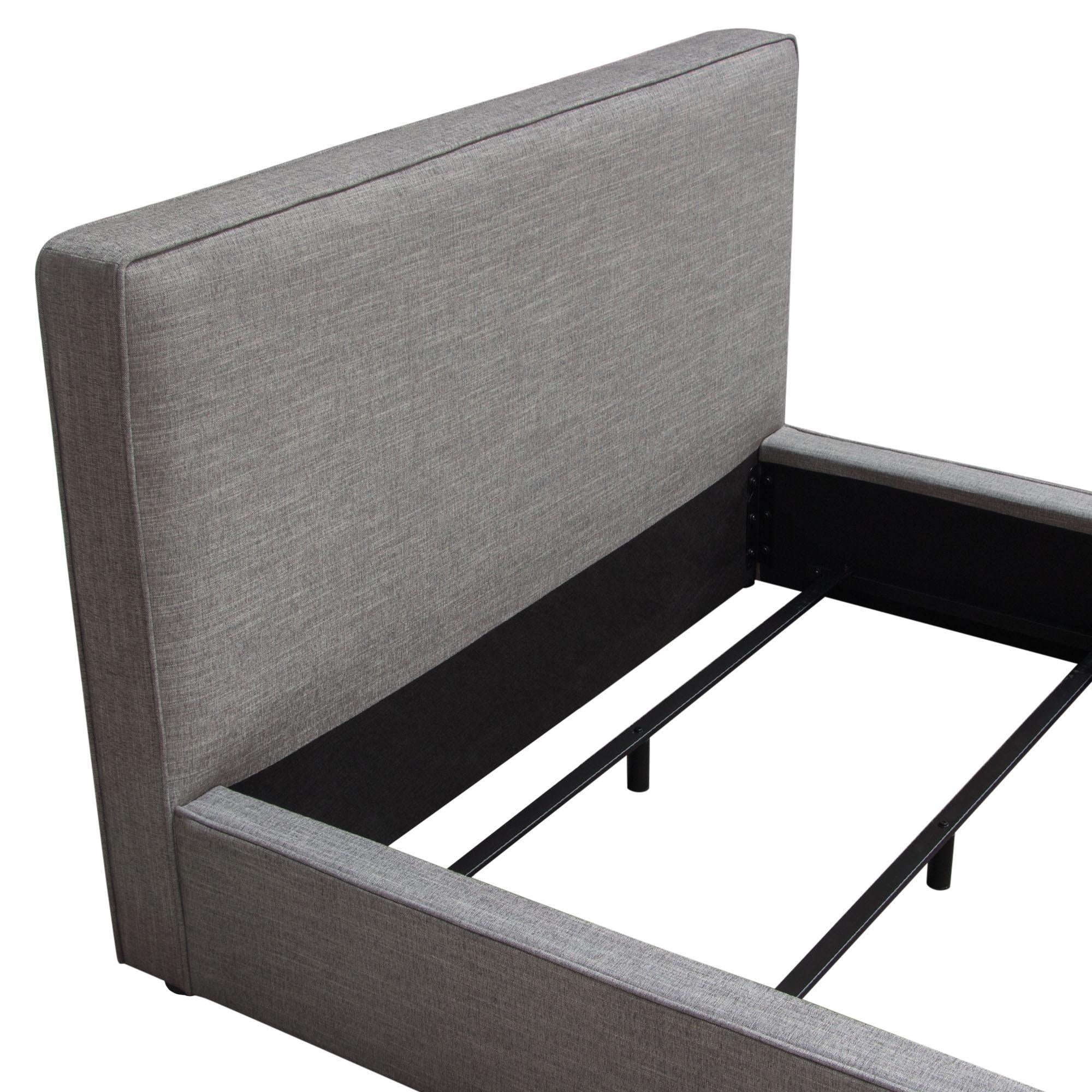 Cloud 43" Low Profile Queen Bed in Grey Fabric by Diamond Sofa - Image 7