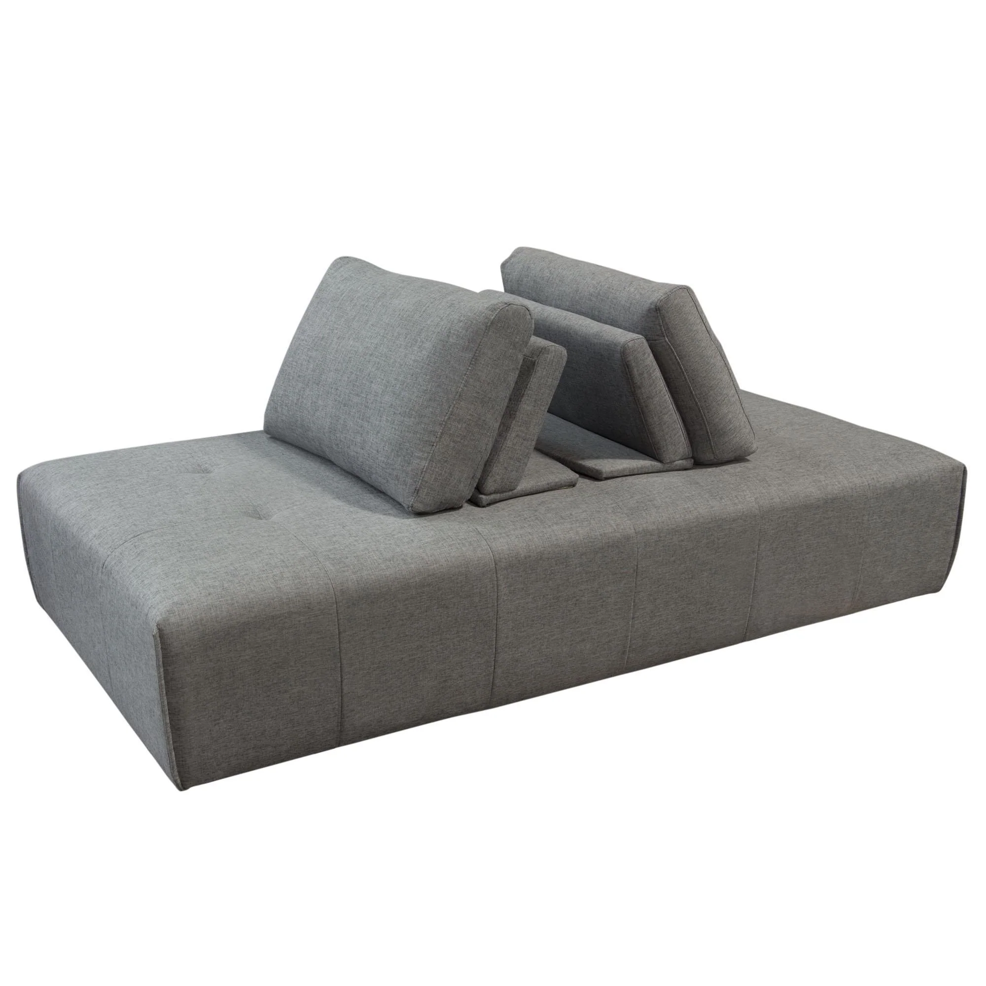 Cloud Lounge Seating Platform with Moveable Backrest Supports in Space Grey Fabric by Diamond Sofa - Image 7